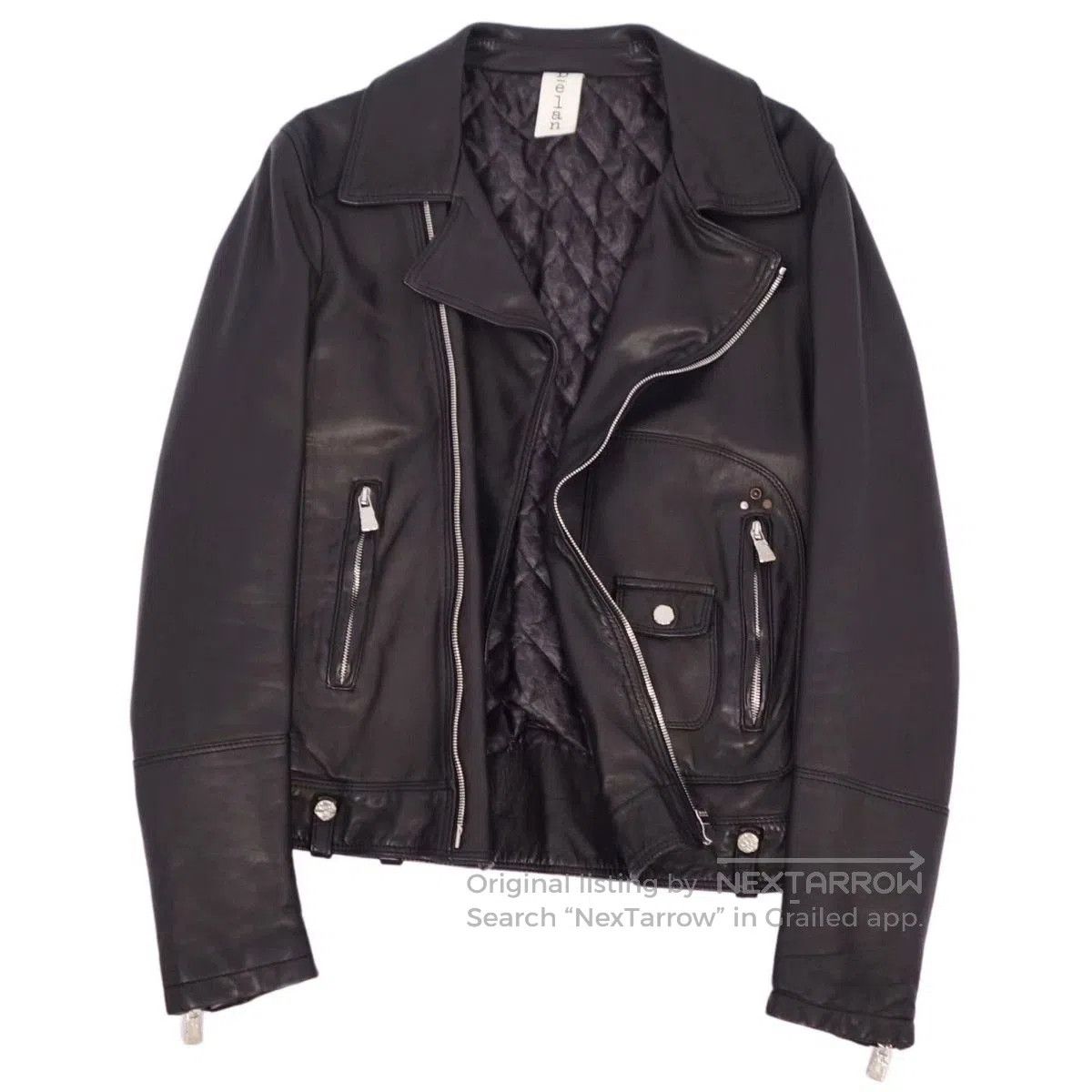 Other Delan Lamb Leather Biker Jacket Italy. Size US M / EU 48-50 / 2 - 2 Thumbnail