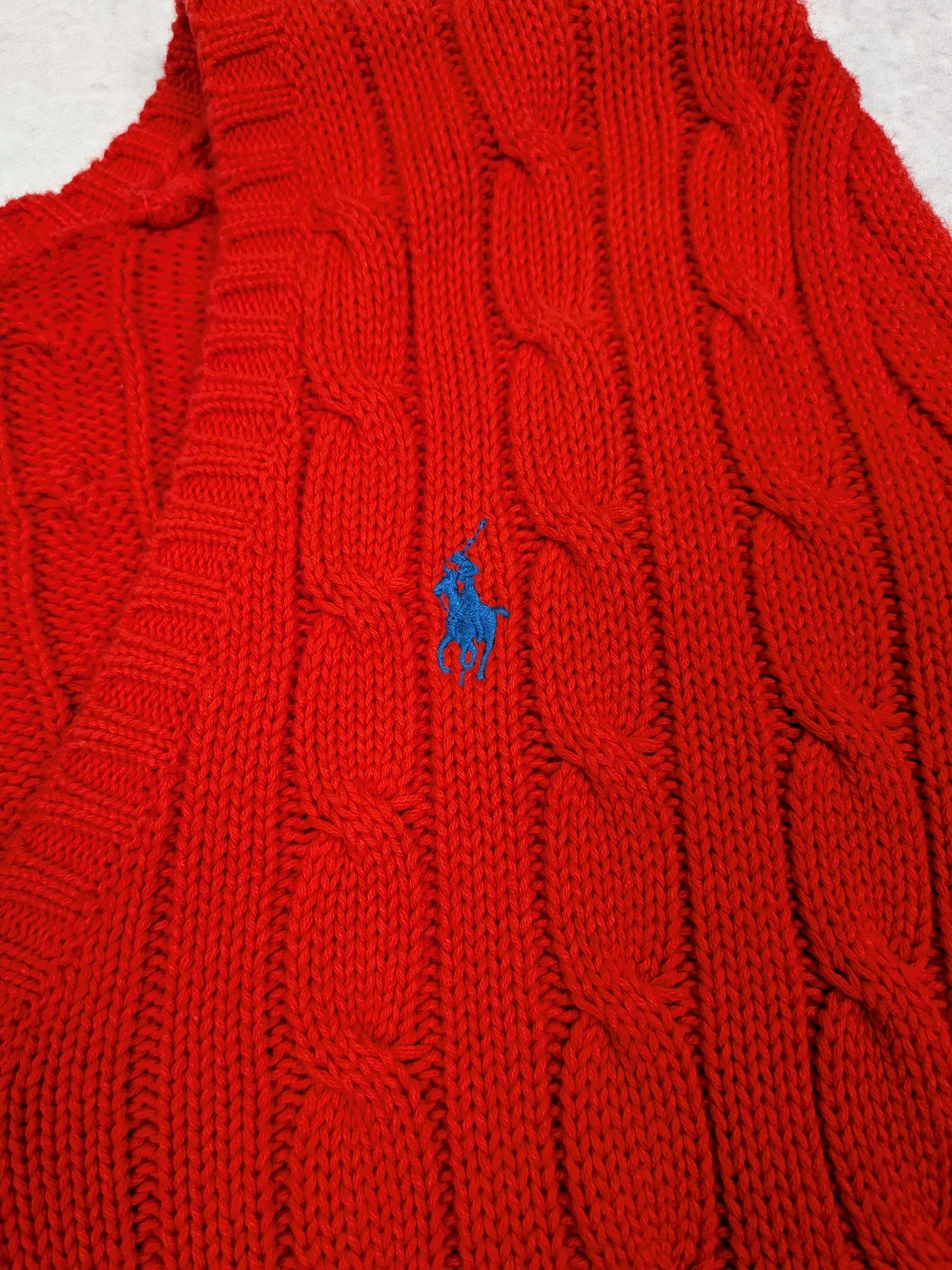 Ralph Lauren Ralph Lauren Sport V-Neck Red Waffle Knit Sweater Size XS Size XS / US 0-2 / IT 36-38 - 6 Thumbnail