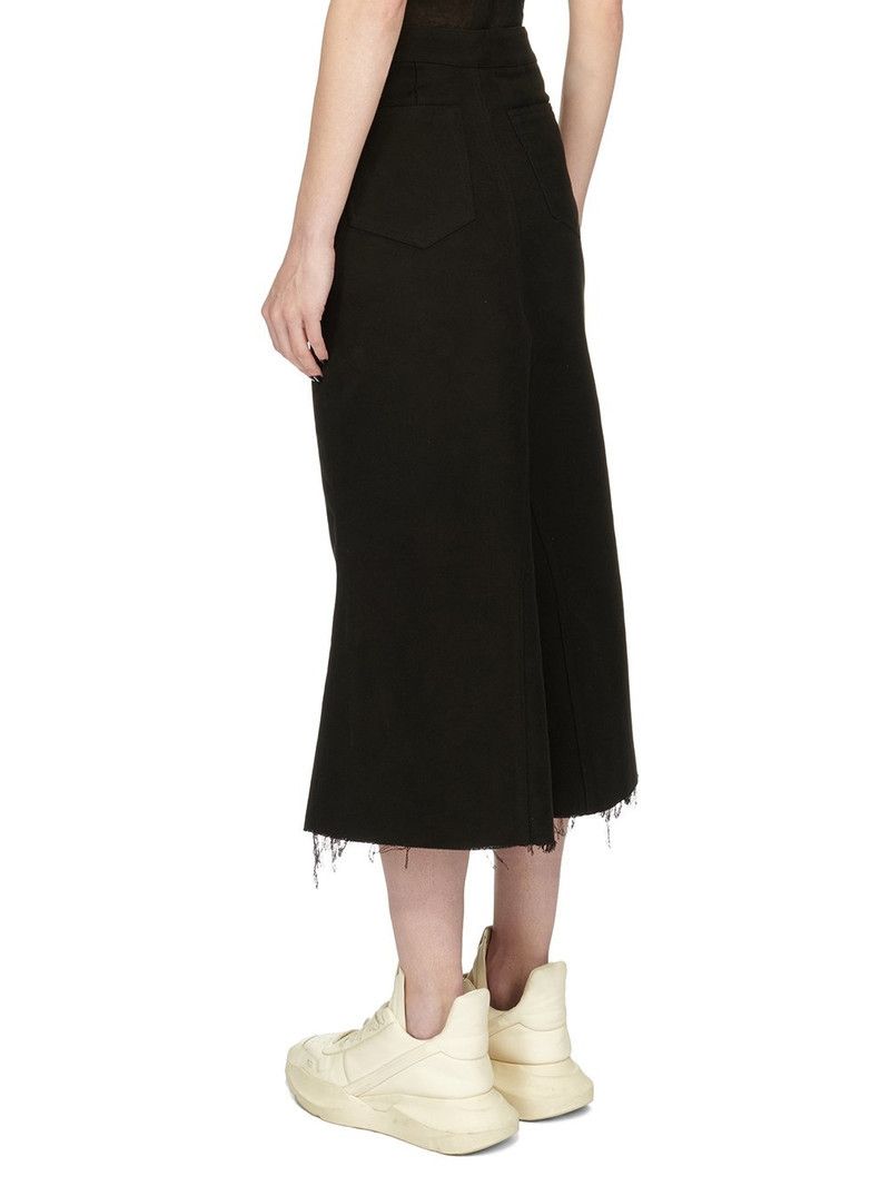 Rick Owens o1y0126 Midi Skirt in Black Size 28" / US 6 / IT 42 - 3 Thumbnail