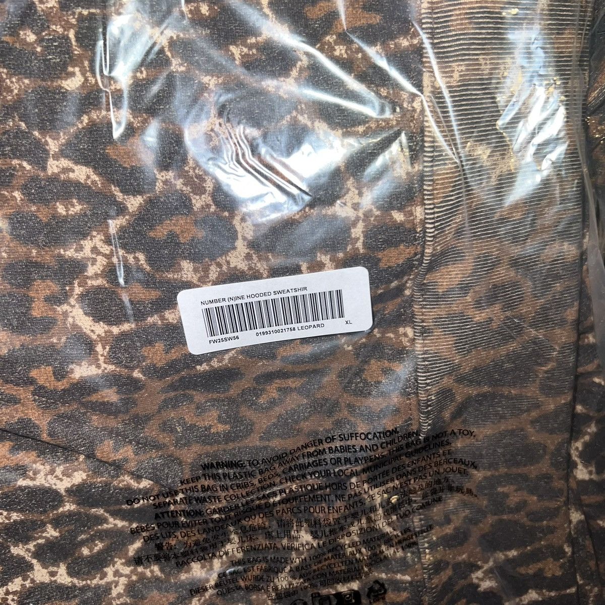 Number (N)ine × Supreme Supreme Number Nine Hooded Sweatshirt Leopard Size: XL Size US XL / EU 56 / 4 - 6 Thumbnail