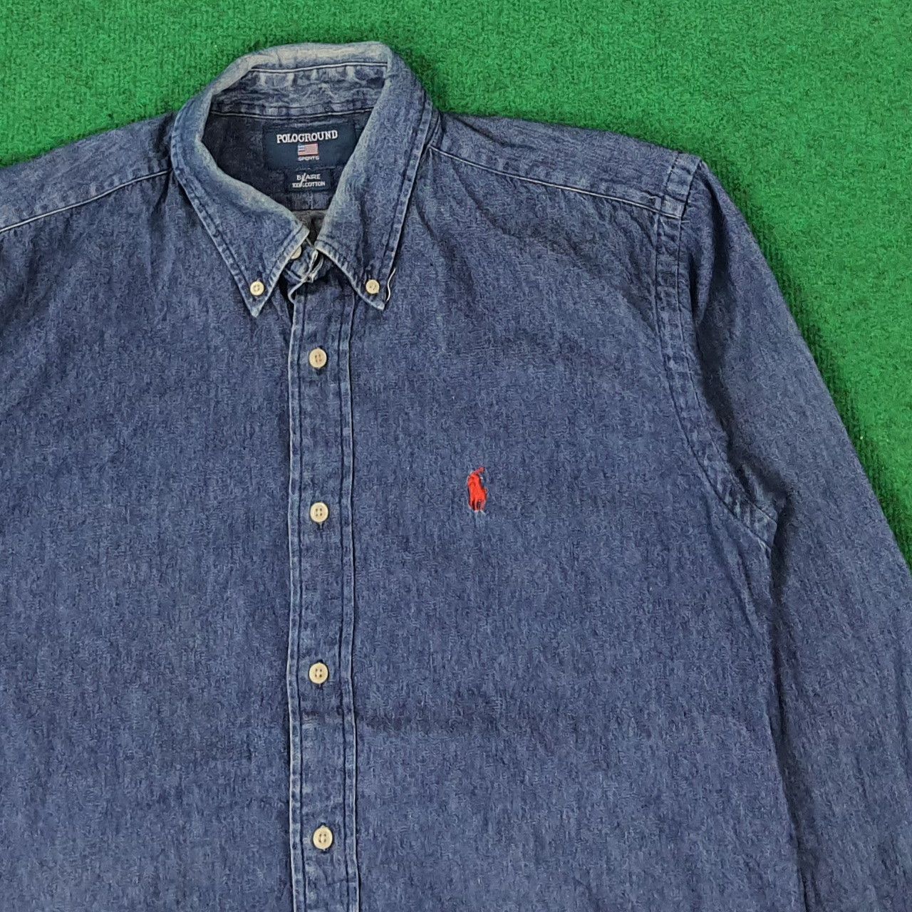 Polo Ralph Lauren Vintage Polo ground Sport Button Up Shirt C259N73 Size US M / EU 48-50 / 2 - 2 Thumbnail