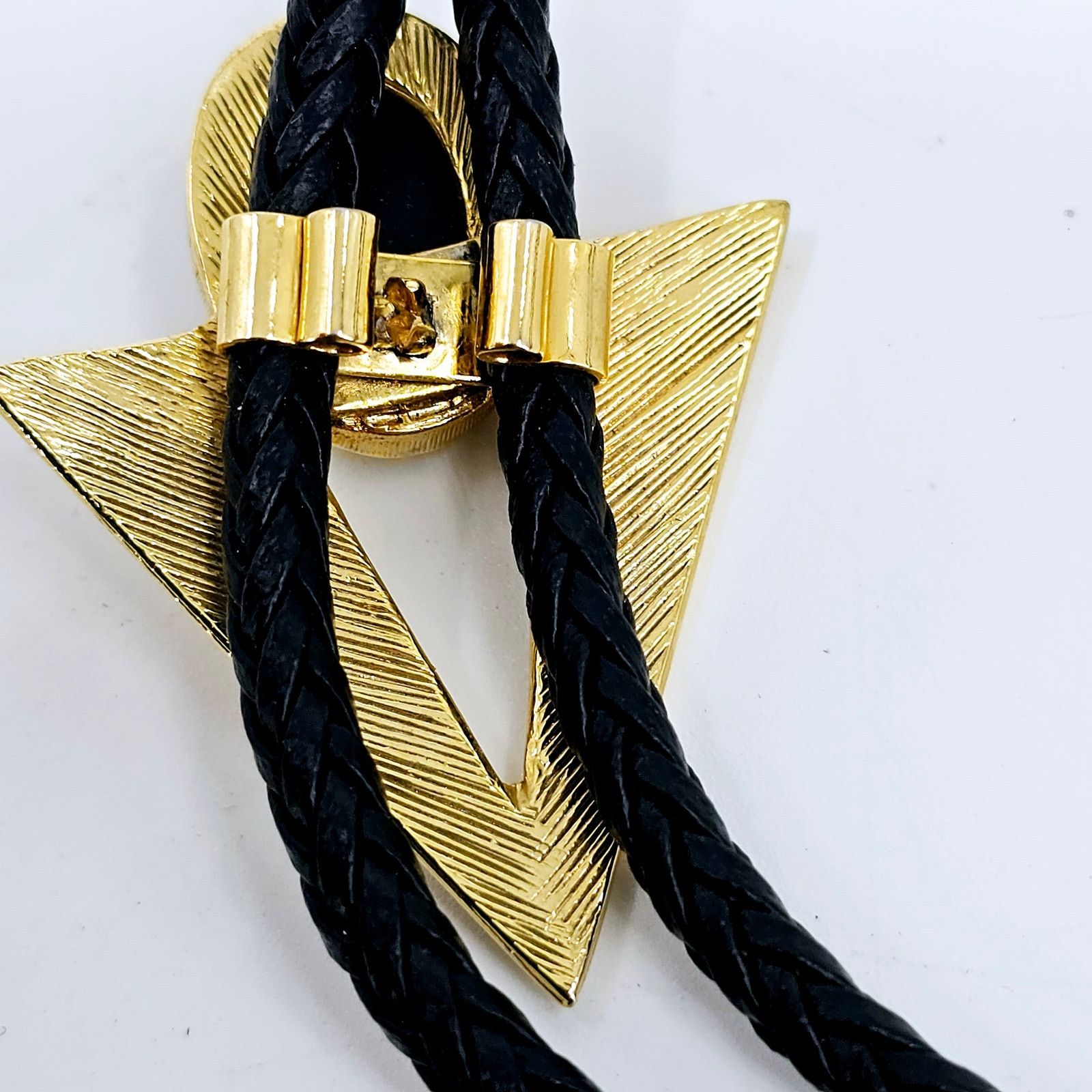 Vintage Vintage Triangle Shape Bolo Tie Southwestern Gold Tone Size ONE SIZE - 3 Thumbnail