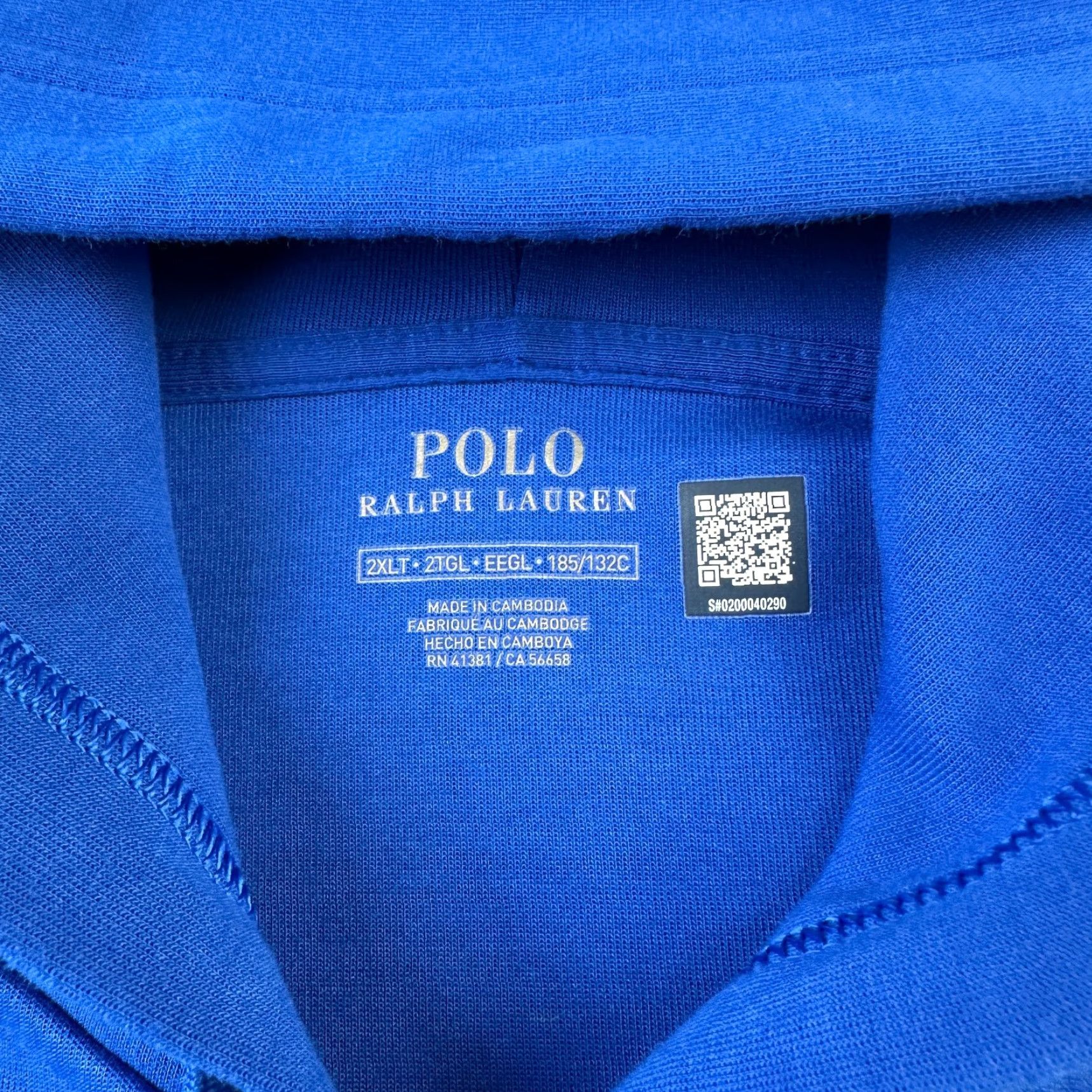 Polo Ralph Lauren Polo Ralph Lauren Hoodie 2XLT Blue Solid Fleece Full Zip Hooded Size US XXL / EU 58 / 5 - 6 Thumbnail