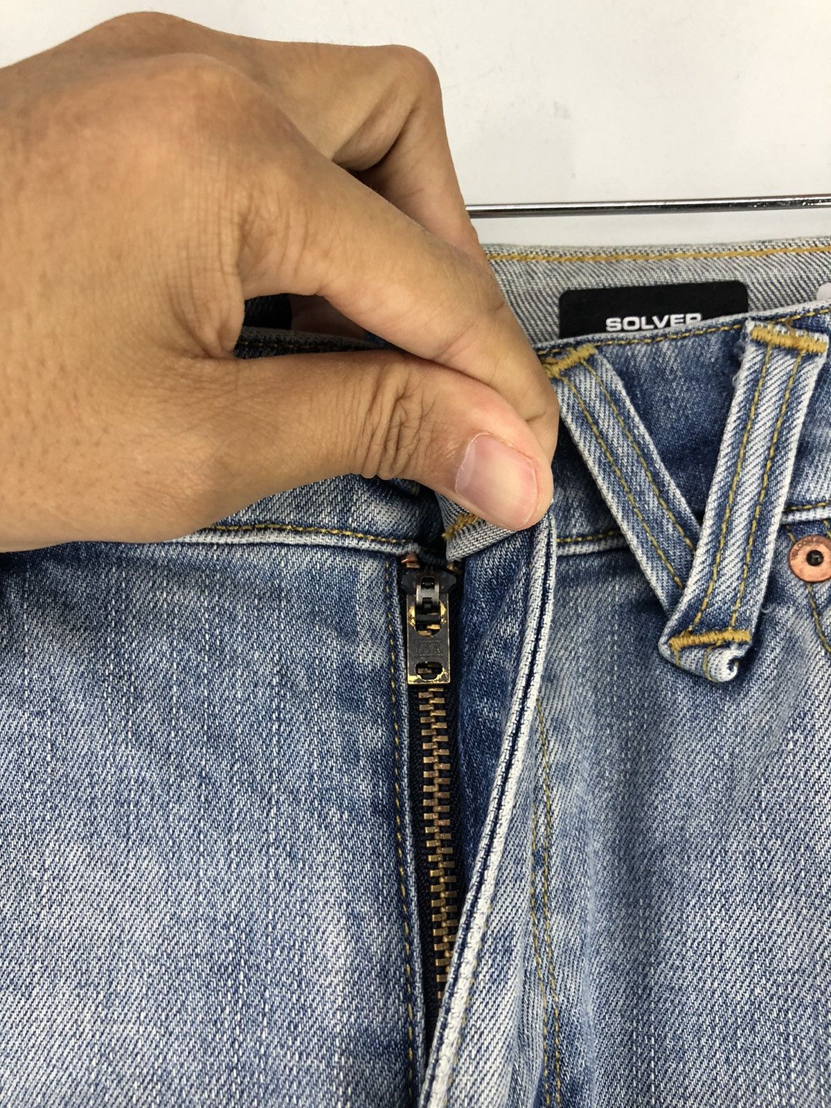 Volcom Vintage Volcom Solver Modern Straight Light Wash Jeans Size US 32 / EU 48 - 7 Thumbnail