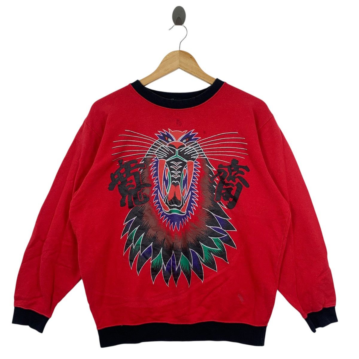 Kansai Yamamoto Vintage 80’ KANSAI YAMAMOTO JAPAN Tiger O2 Eyes Tag Size L / US 10 / IT 46 - 3 Thumbnail