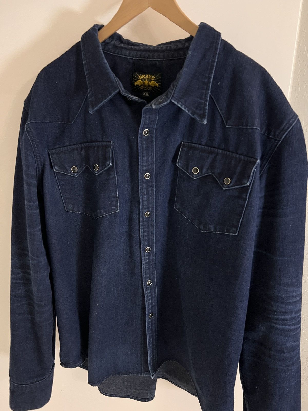 Brave Star Indigo Denim Western Shirt – XXL – Made in USA