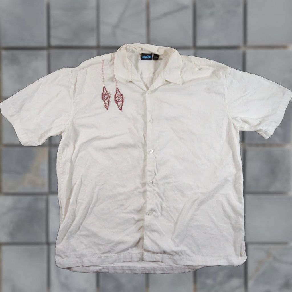 KAVU KAVU Men's Button Down Shirt XL White Short Sleeve Casual Outdoor Size US XL / EU 56 / 4 - 1 Thumbnail