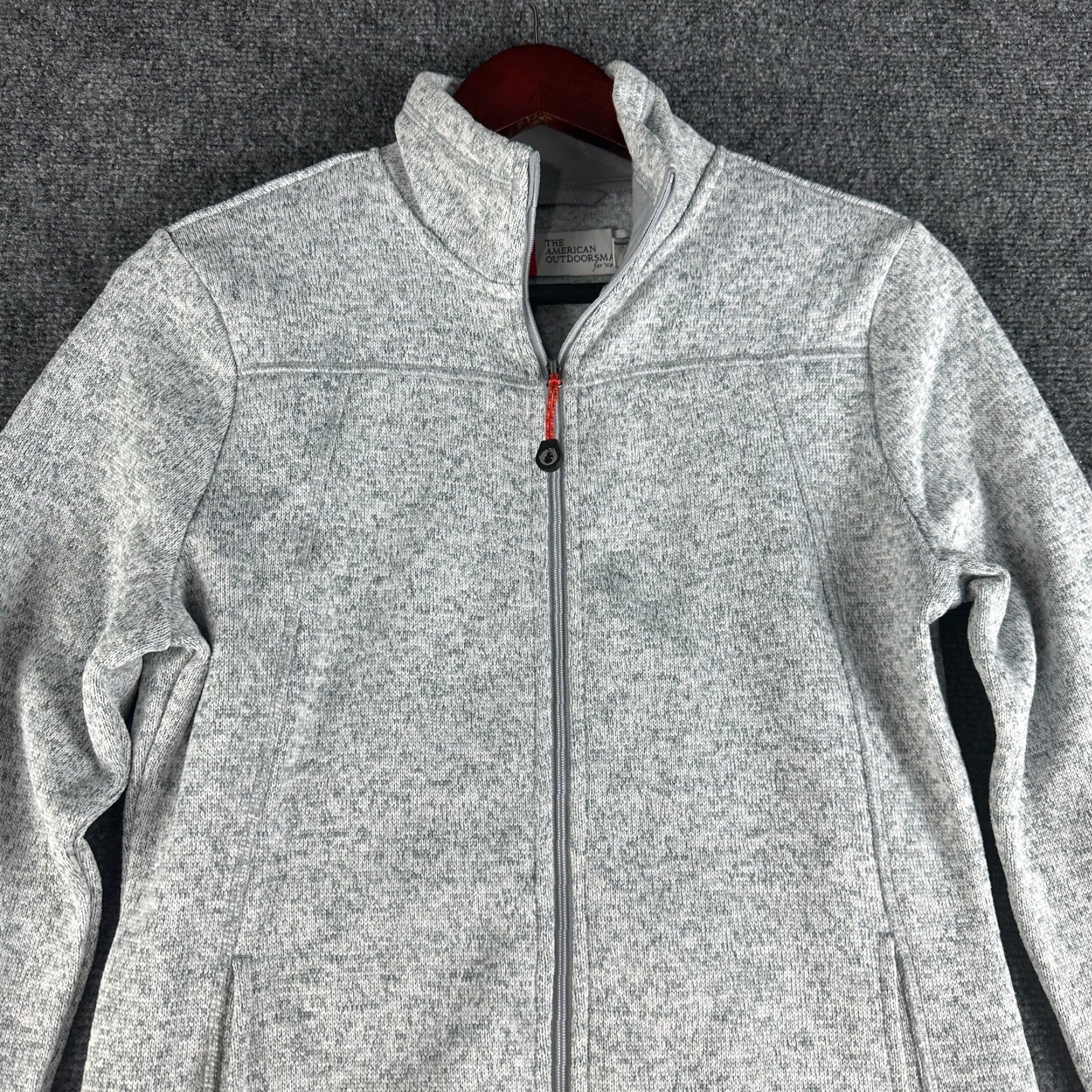Vintage The American Outdoorsman Jacket Women's Small Gray Knit Full Zip Pockets New Regular Fit Basic Jacket Classic Outdoor Modern Global Mens Womens Size S / US 4 / IT 40 - 5 Thumbnail