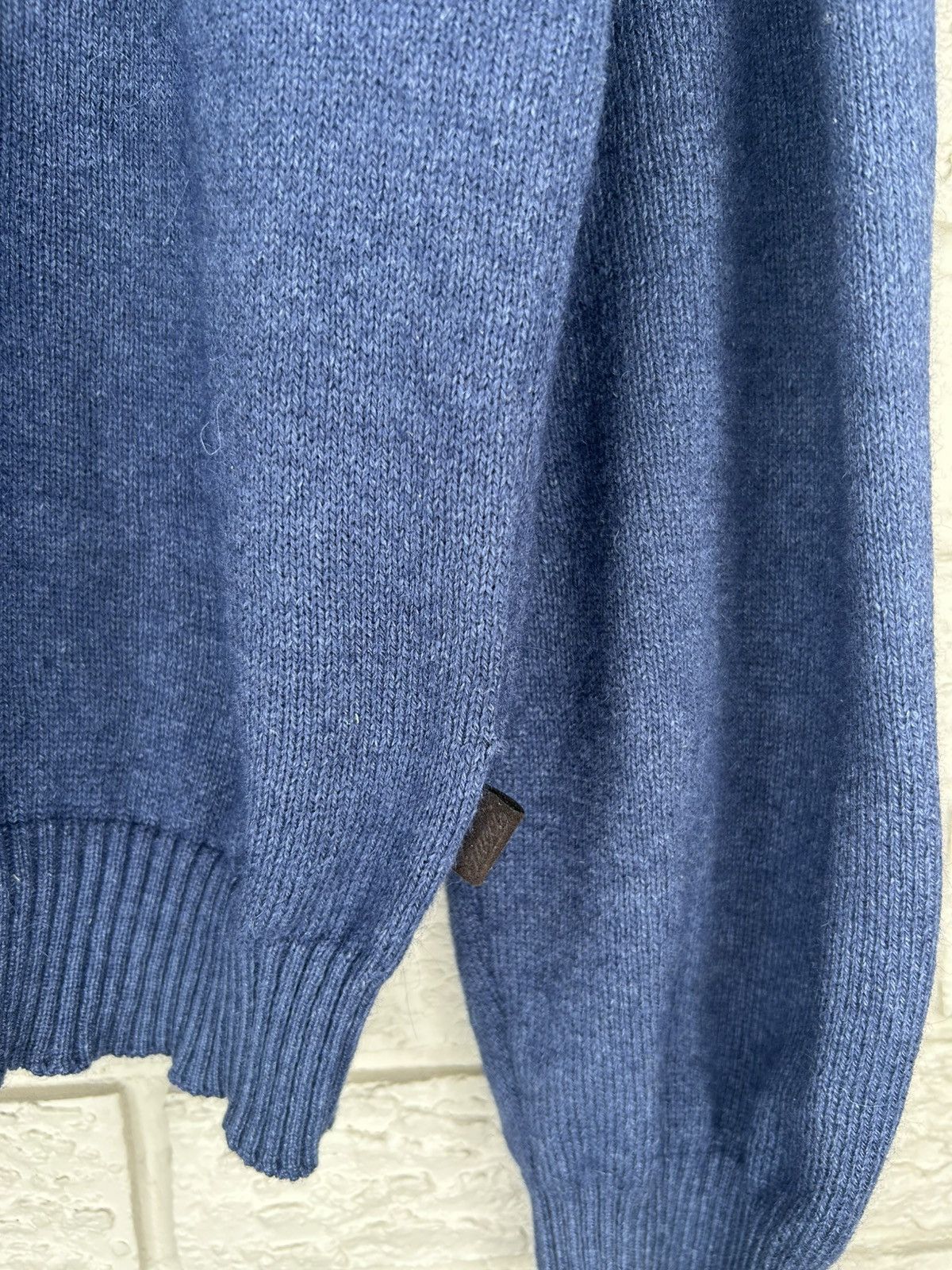 Gucci Gucci Alpaca Silk Navy Blue Calfskin Patch Knit Sweater Size US XL / EU 56 / 4 - 6 Thumbnail