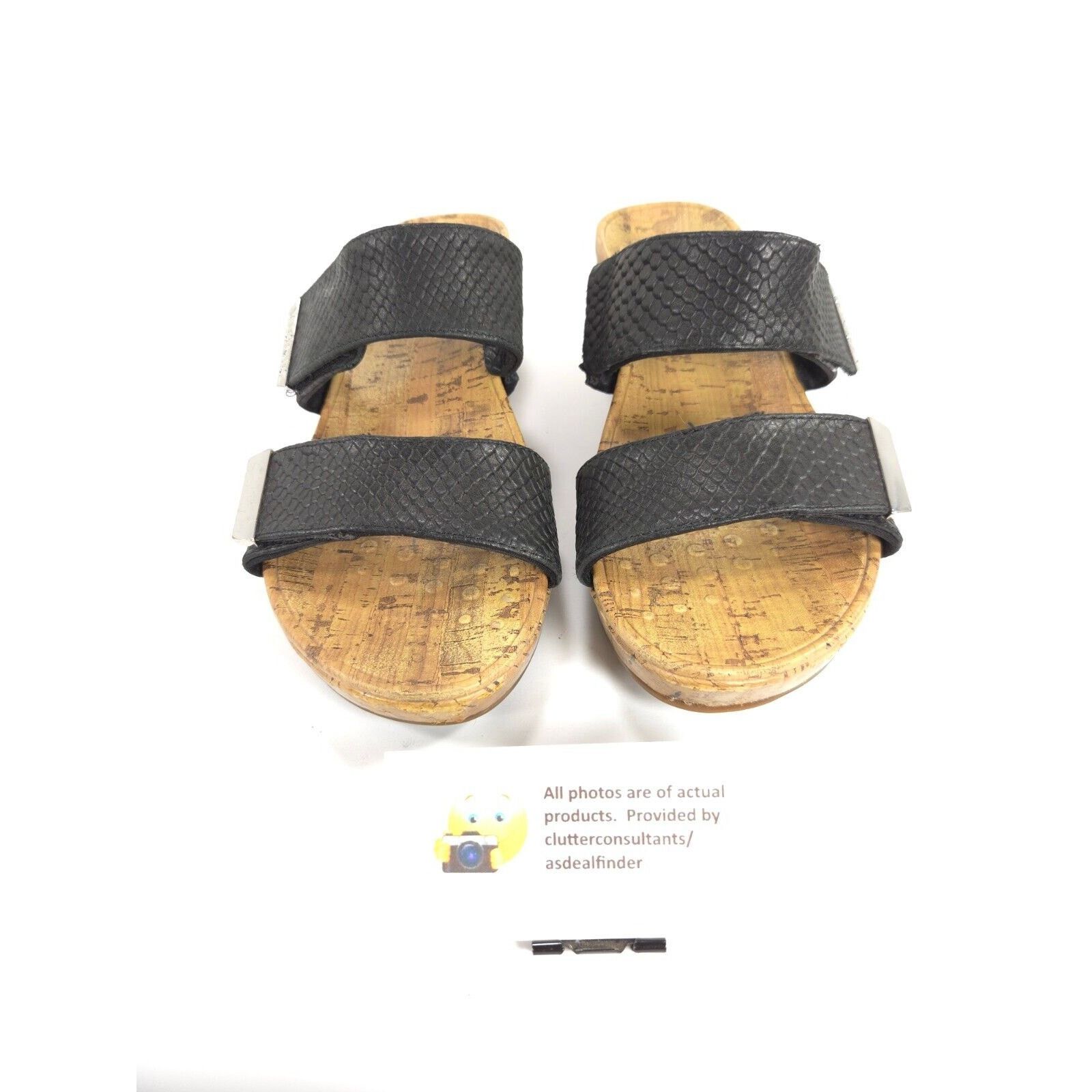Vionic Vionic Pepper Snakeskin Cork Wedge Sandal Women Size 9 Black Size US 9 / IT 39 - 2 Thumbnail