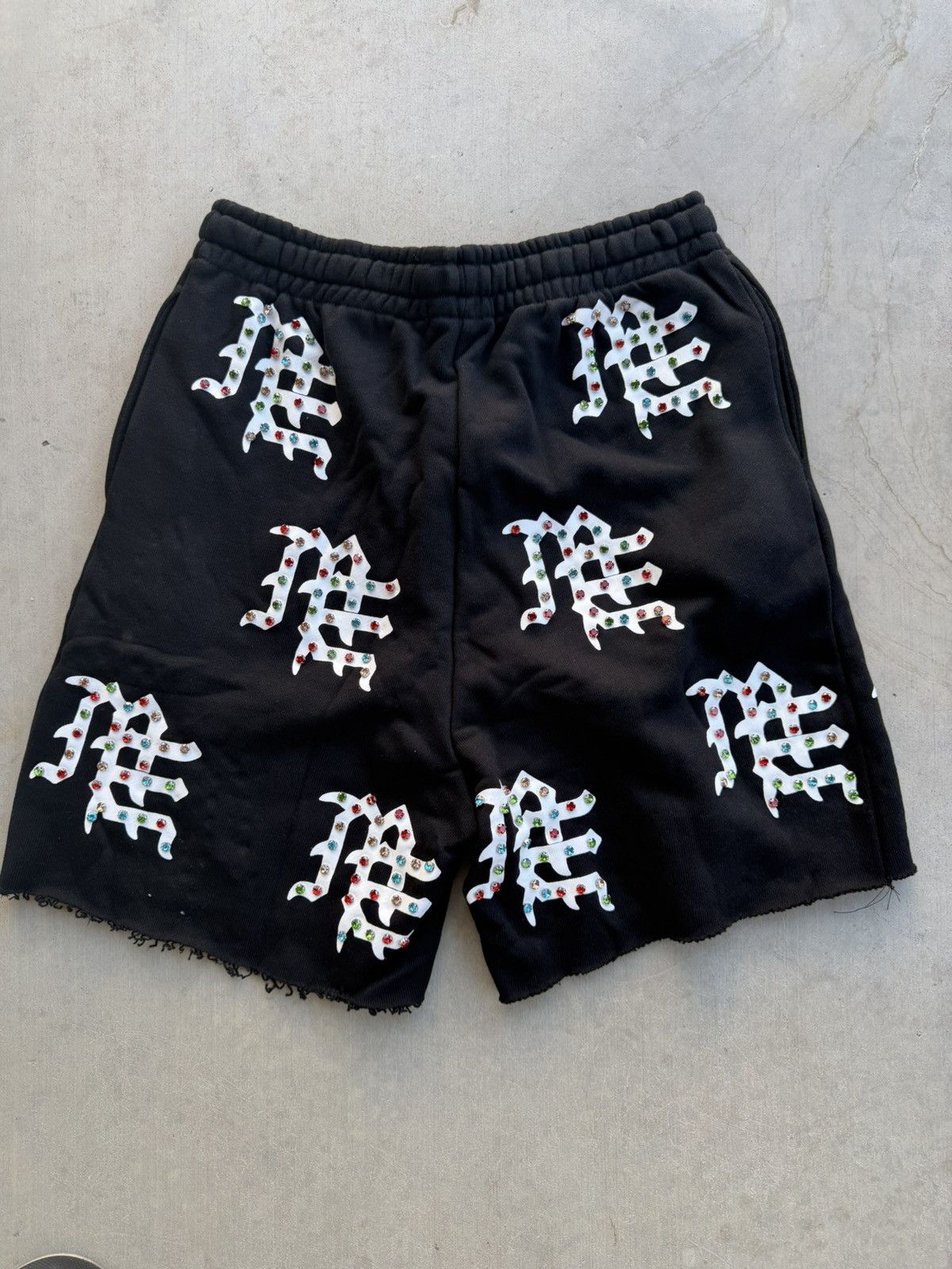 Other Mixed Emotions Rhinestone Logo Shorts Black Medium Size US 32 / EU 48 - 4 Thumbnail