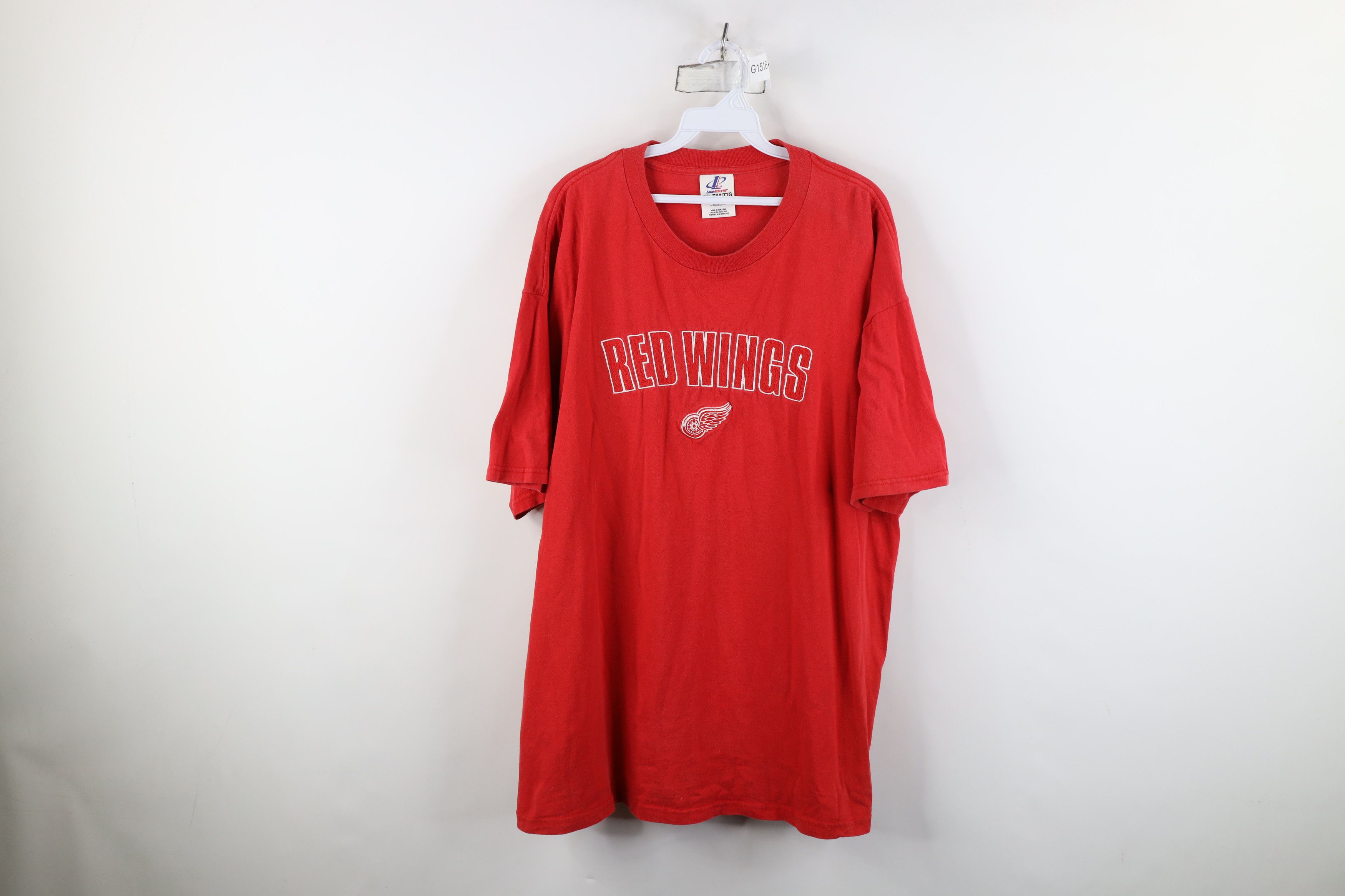 Vintage Vintage 90s Spell Out Detroit Red Wings Hockey T-Shirt Size US XXL / EU 58 / 5 - 1 Thumbnail