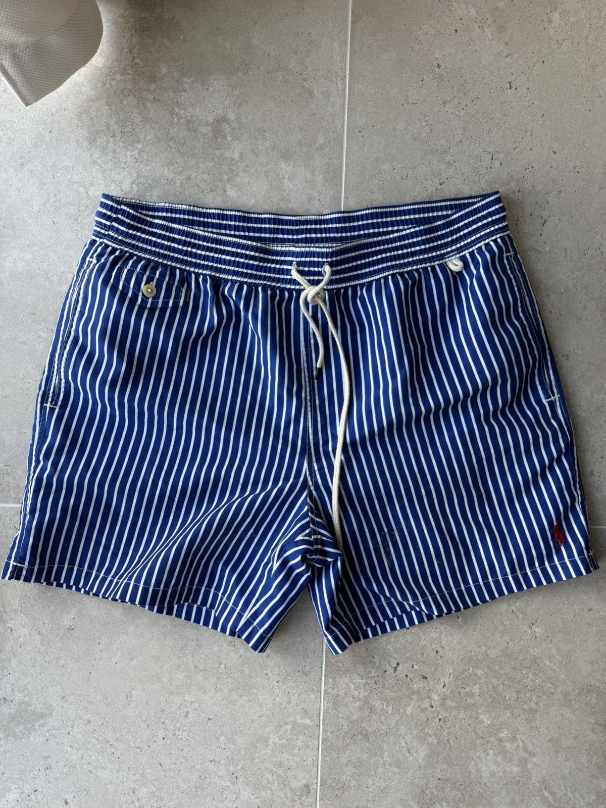 Polo Ralph Lauren Vintage Polo Ralph Lauren Striped Swim Shorts Size US 36 / EU 52 - 1 Thumbnail