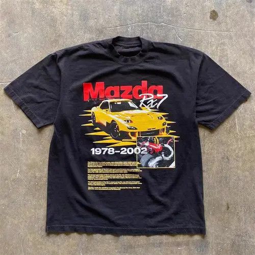 Japanese Brand Washed retro car print black cotton t-shirt Size US M / EU 48-50 / 2 - 2 Thumbnail