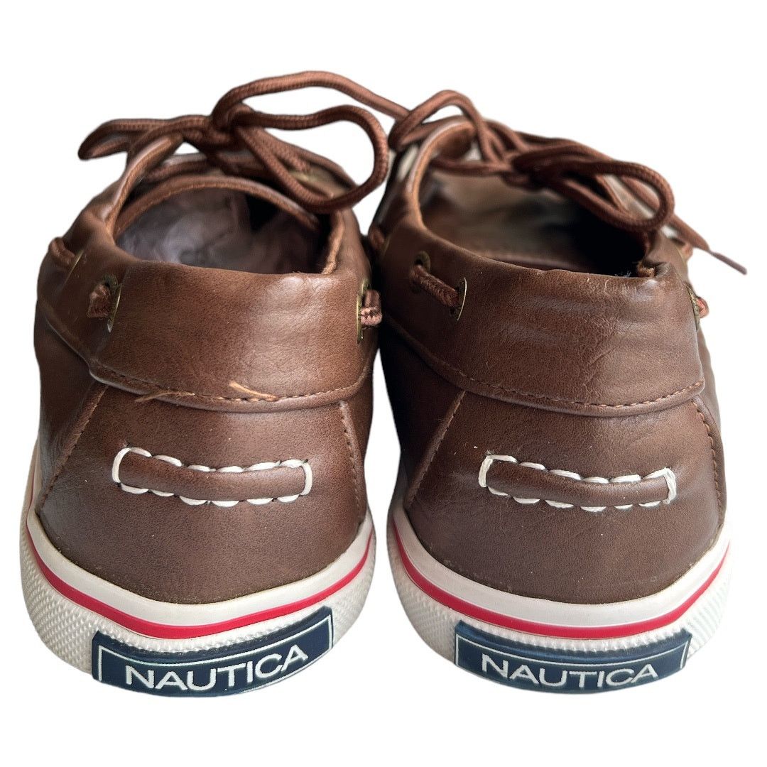 Nautica Nautica Youth Brown Leather Shoes, US5 Size US 5 / EU 37 - 4 Thumbnail