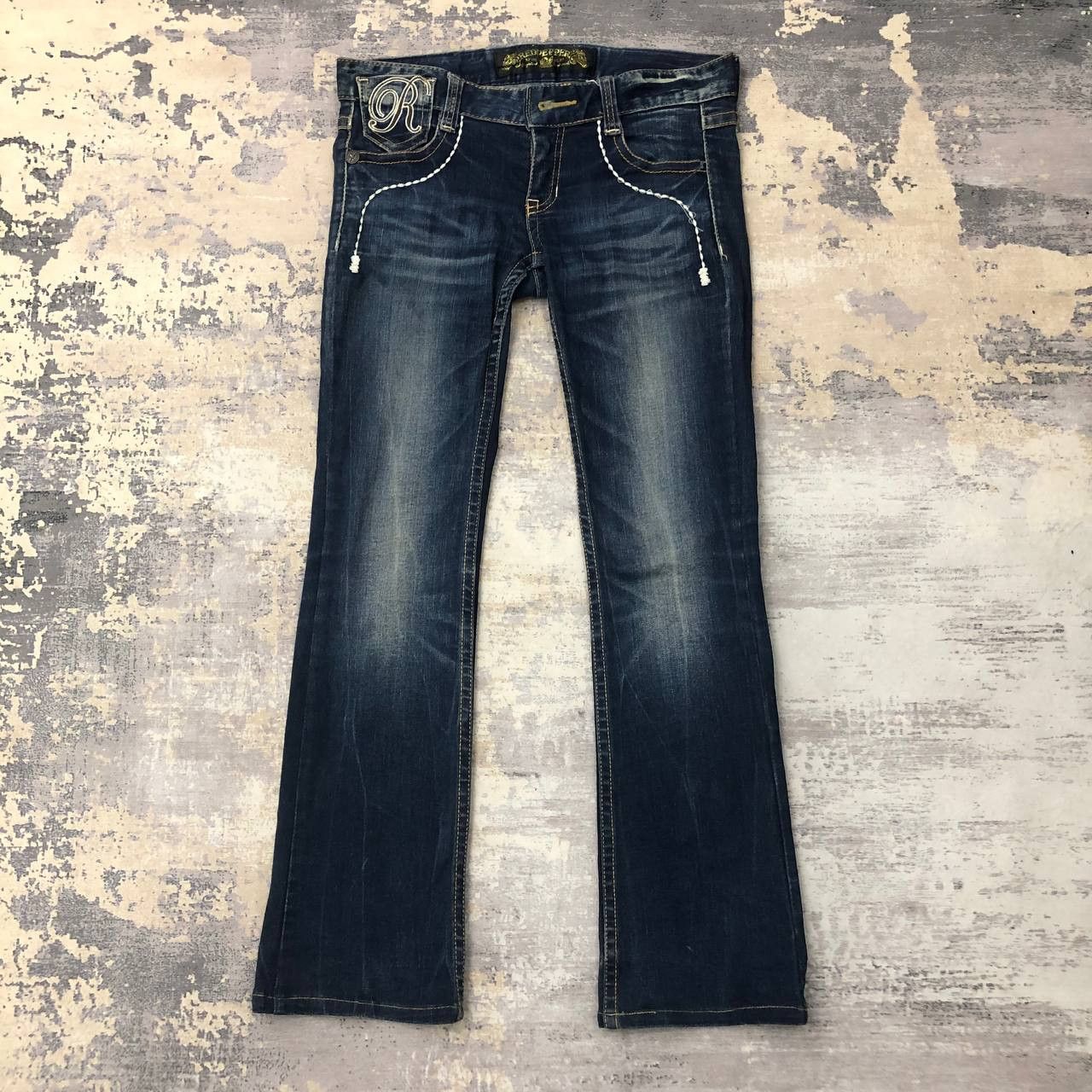 Japanese Brand P808 RED PEPPER FLARED JAPAN JEANS Size 32" / US 10 / IT 46 - 2 Thumbnail