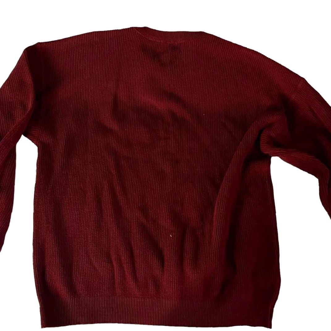 Eddie Bauer VINTAGE Eddie Bauer Mens Red Cotton Sweater USA Made 1980's Pullover Sweaterv? Size US M / EU 48-50 / 2 - 2 Thumbnail