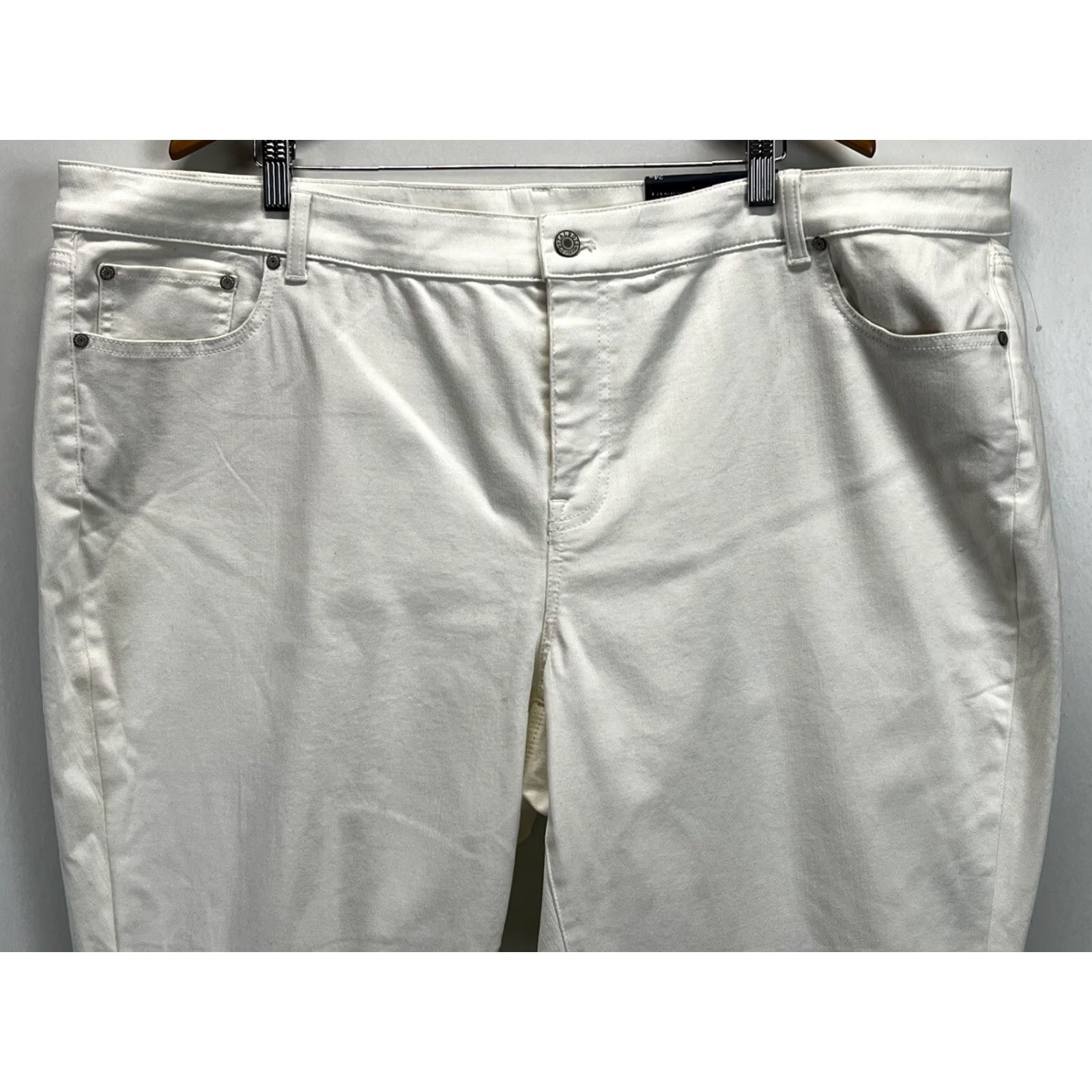 Talbots Talbots Flawless Girlfriend Jeans 24W Plus Women Ankle White Stretch Size 42" / US 20 - 2 Thumbnail