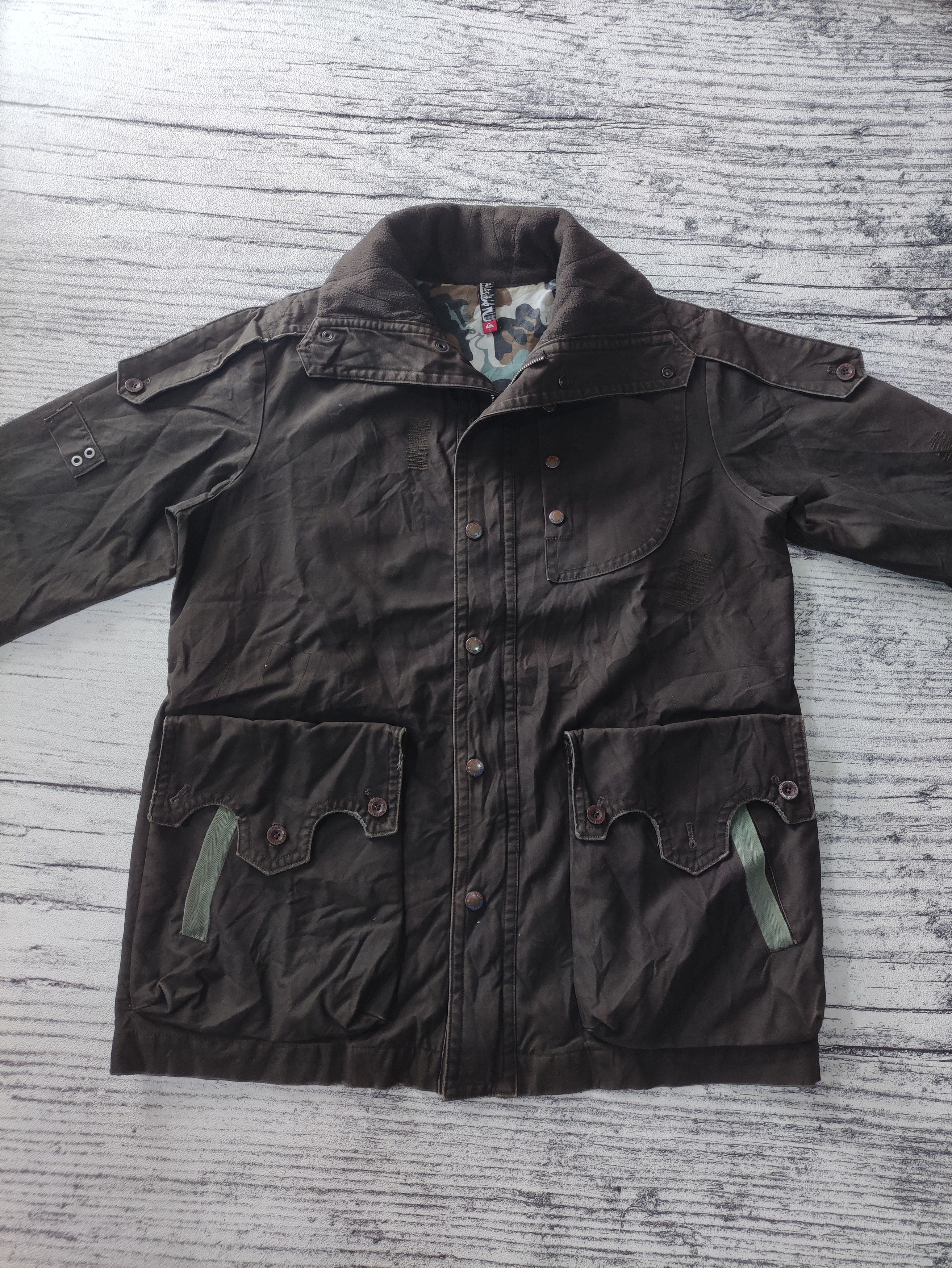 Quiksilver QUIKSILVER DARK BROWN CANVAS JACKET Size US L / EU 52-54 / 3 - 9 Thumbnail