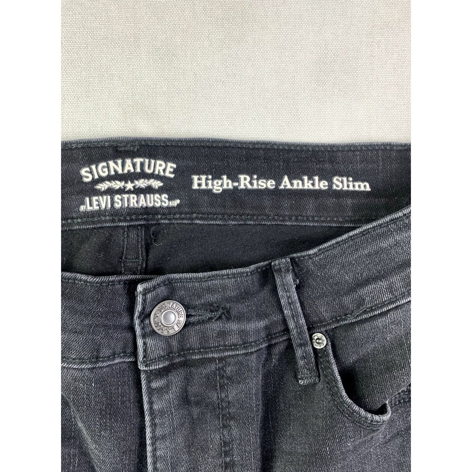 Levi's Levi's Women's Black High-Rise Straight Ankle Jeans Pants 16 Plus 32x25 NWT Size 38" / US 16 / IT 52 - 5 Thumbnail