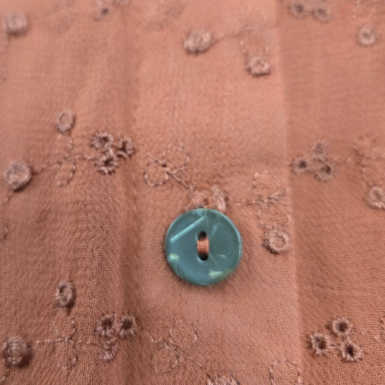Other Y2K Paprika Textured Button Up Blouse Short Sleeve Size 16 Size XL / US 12-14 / IT 48-50 - 7 Thumbnail