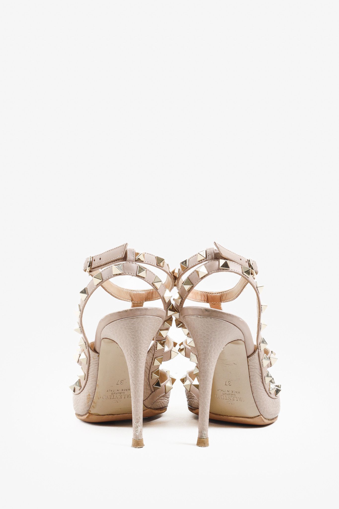 Valentino Valentino Pale Pink Rockstud Heels Size US 6.5 / IT 36.5 - 3 Thumbnail