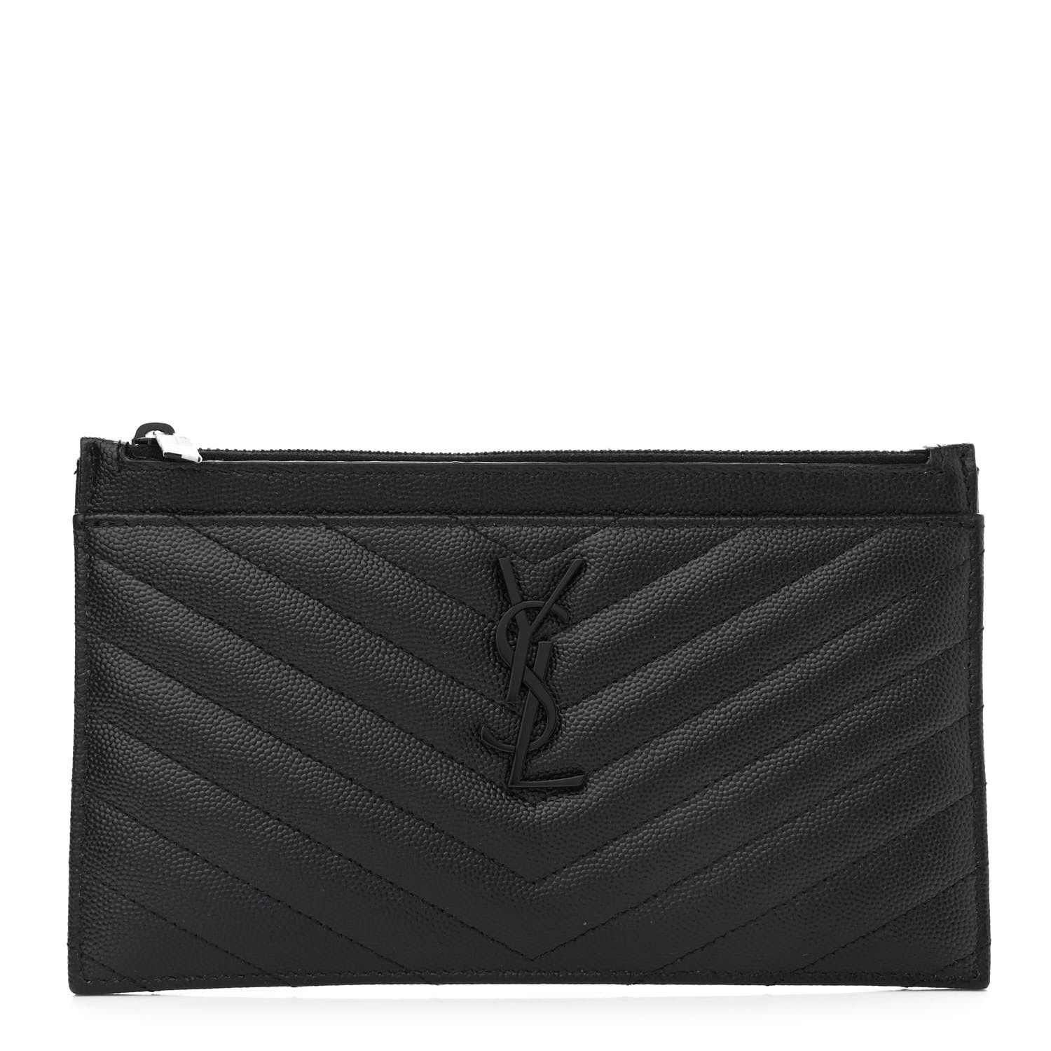 Saint Laurent Paris o1b1hav110225 Size: OS / Cassandre Matelasse Zipped Pouch Size ONE SIZE - 1 Thumbnail
