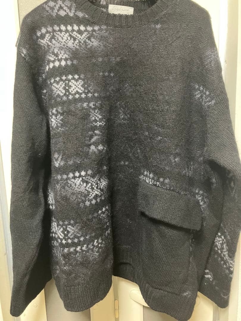 Yohji Yamamoto yohji yamamoto 22AW unevenly dyed Nordic sweater Size US M / EU 48-50 / 2 - 2 Thumbnail