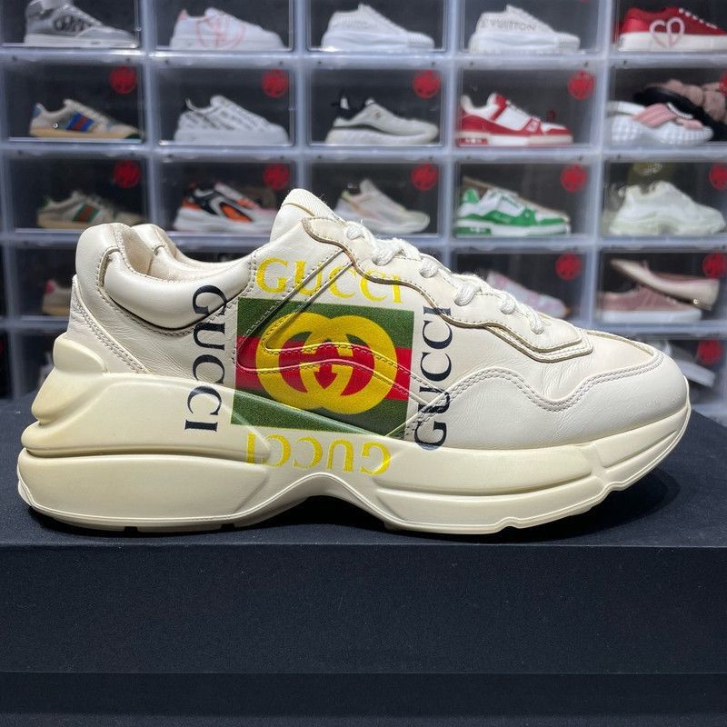 Gucci Gucci Rhyton Classic Logo Low-Top Sneakers for Men - Size US 8.5 / EU 41-42 - 6 Thumbnail