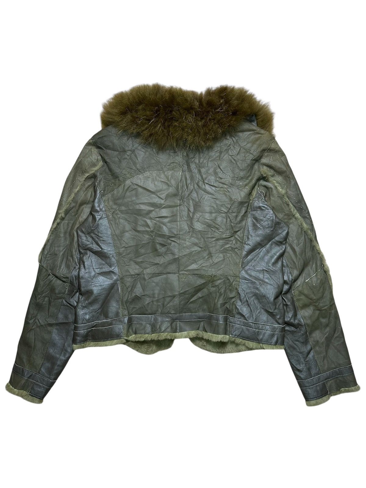 Vintage Renault Fur Collar Leather Jacket Size M / US 6-8 / IT 42-44 - 3 Thumbnail