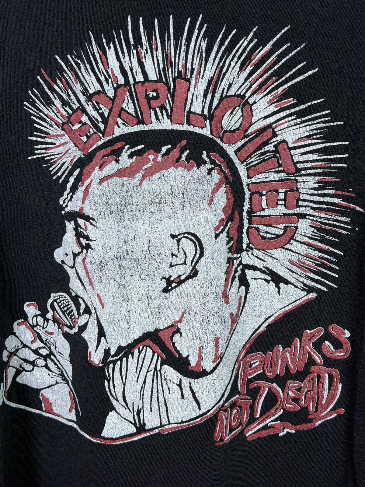 Vintage *RARE* 1990s VINTAGE 90s THE EXPLOITED UK PUNK NOT DEAD TEE Size US XL / EU 56 / 4 - 2 Thumbnail