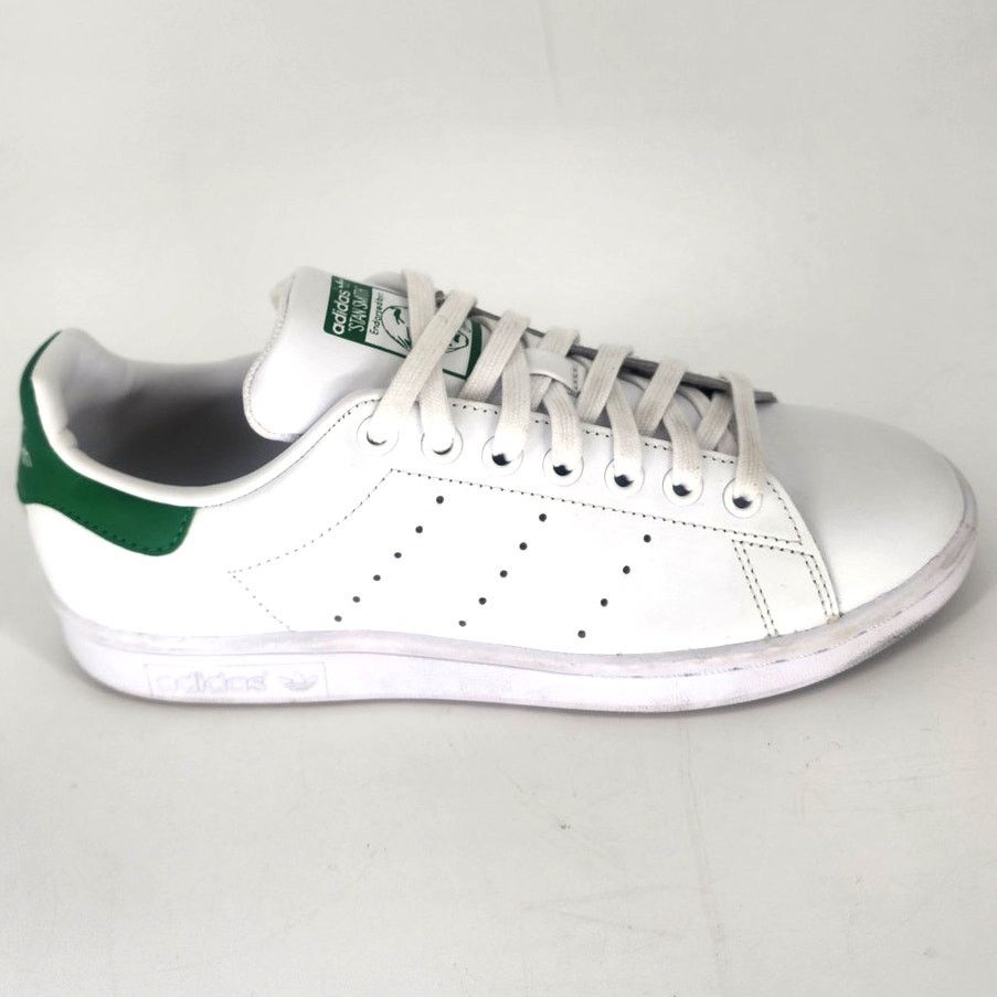 Adidas Adidas Stan Smith White Leather Green Heel Tab Sneaker Sz 7 Size US 7 / IT 37 - 5 Thumbnail
