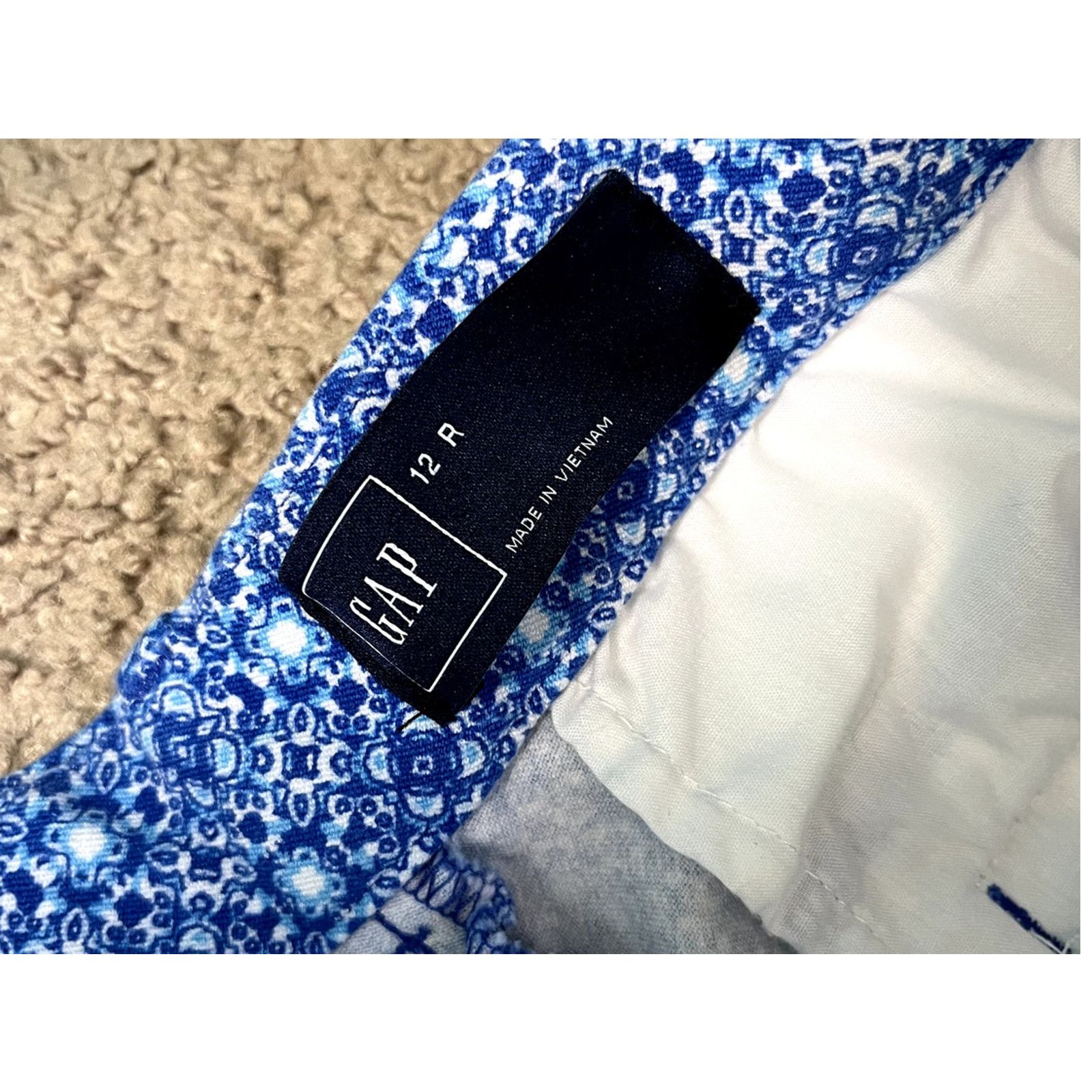 Gap Women's Blue Pattern Gap Slacks 12 Size 34" / US 12 / IT 48 - 6 Thumbnail