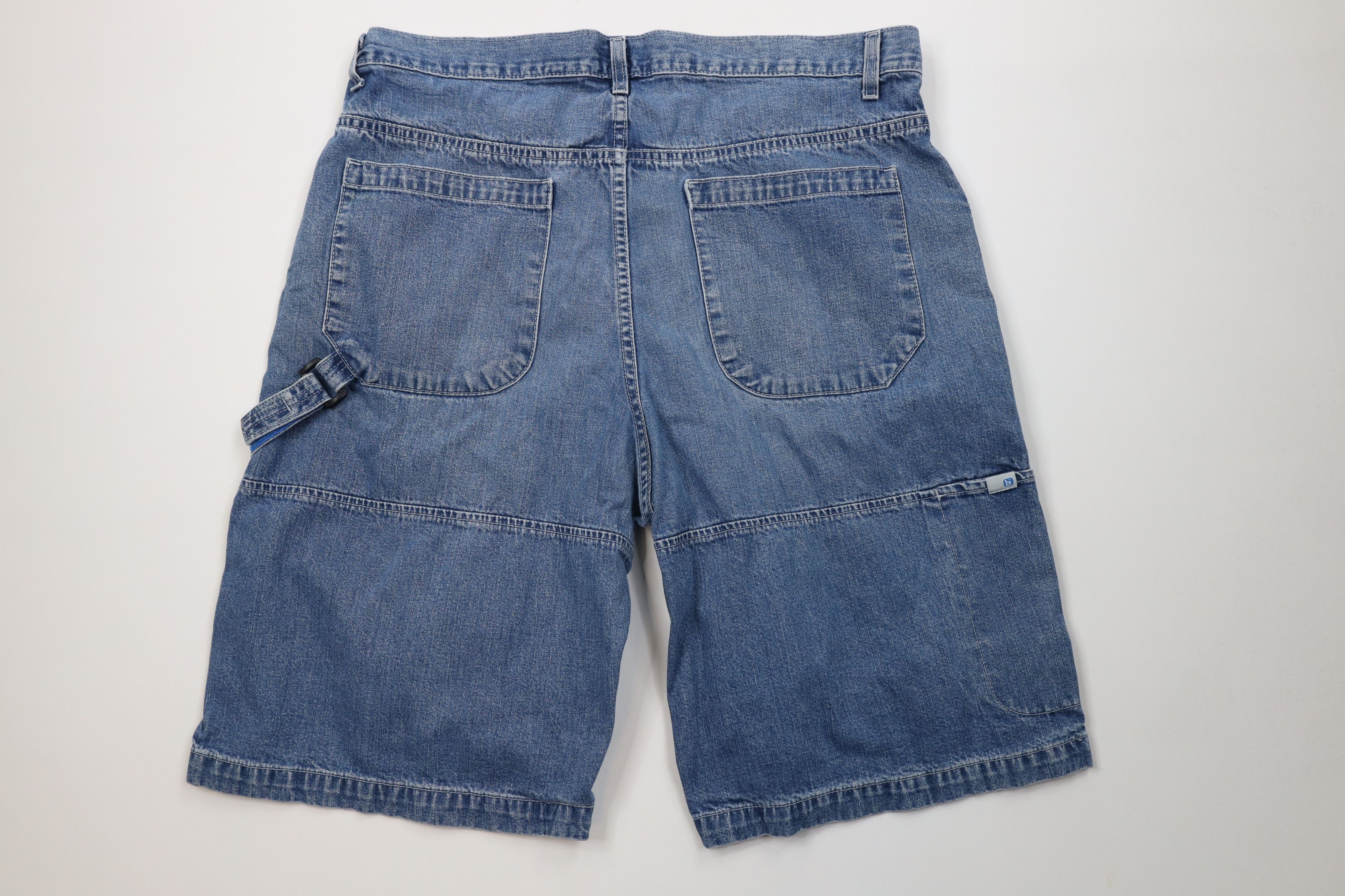 Levi's Vintage Y2K 2000 Levis Baggy Loose Fit Denim Shorts Blue Size US 38 / EU 54 - 9 Thumbnail