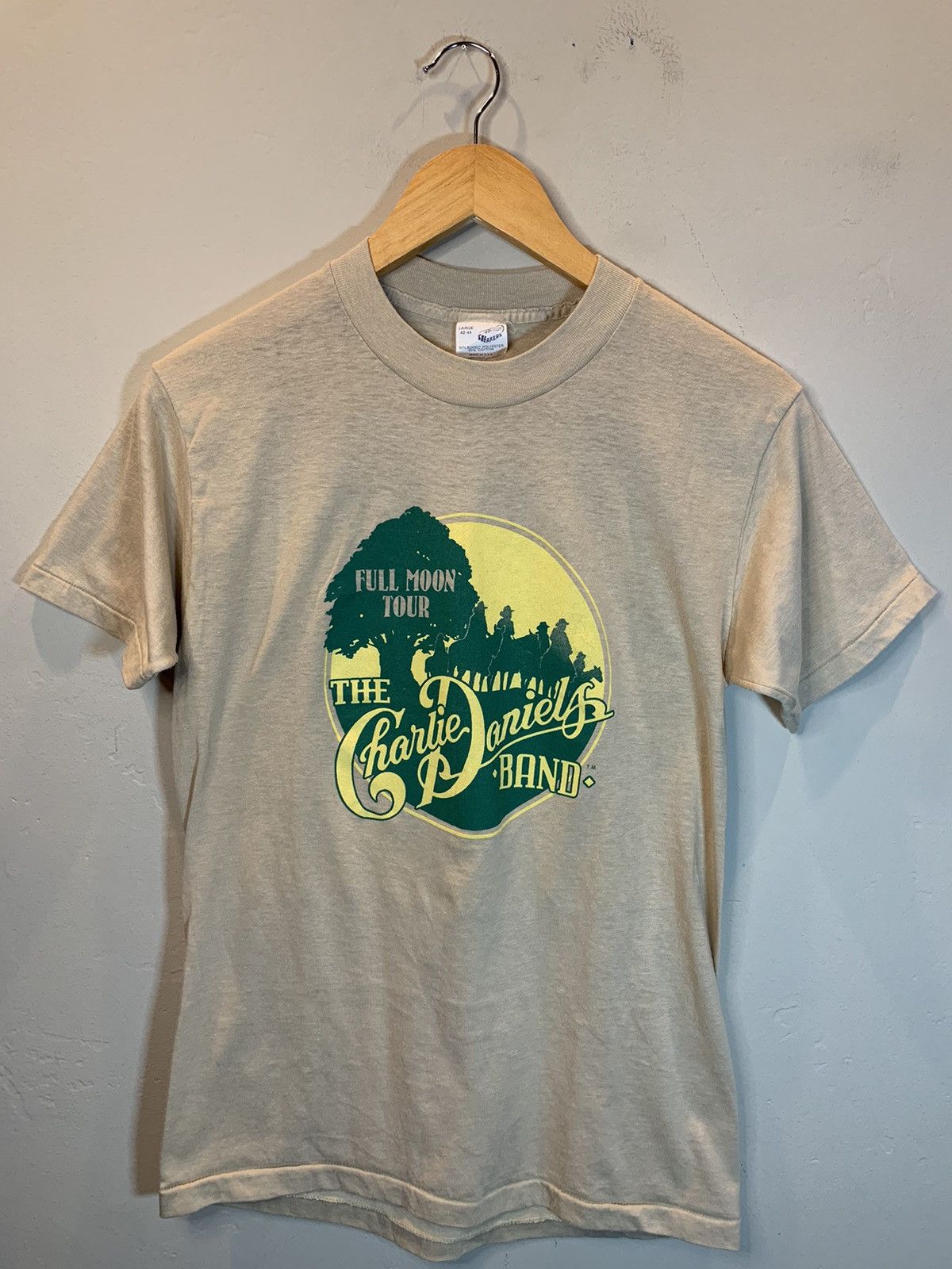 Band Tees × Vintage RARE* Vintage 1980 Charlie Daniels Band Full Moon Tour Shirt Size US L / EU 52-54 / 3 - 1 Thumbnail