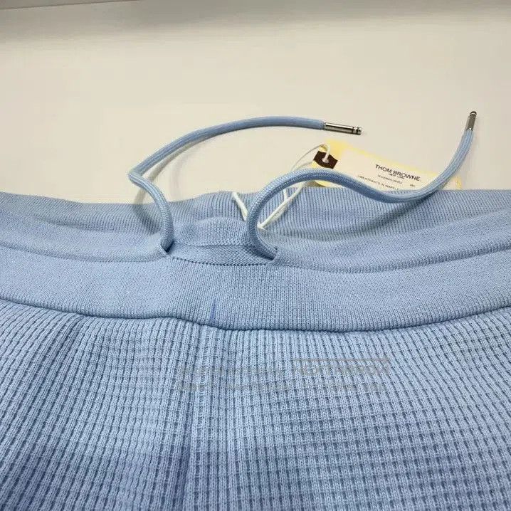 Thom Browne Thom Browne Light Blue Waffle Knit Sweatpants. Size US 30 / EU 46 - 4 Thumbnail