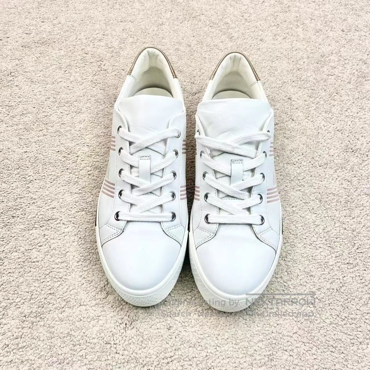 Hermes Hermes Color-blocked big H white shoes| Size US 7.5 / IT 37.5 - 2 Thumbnail