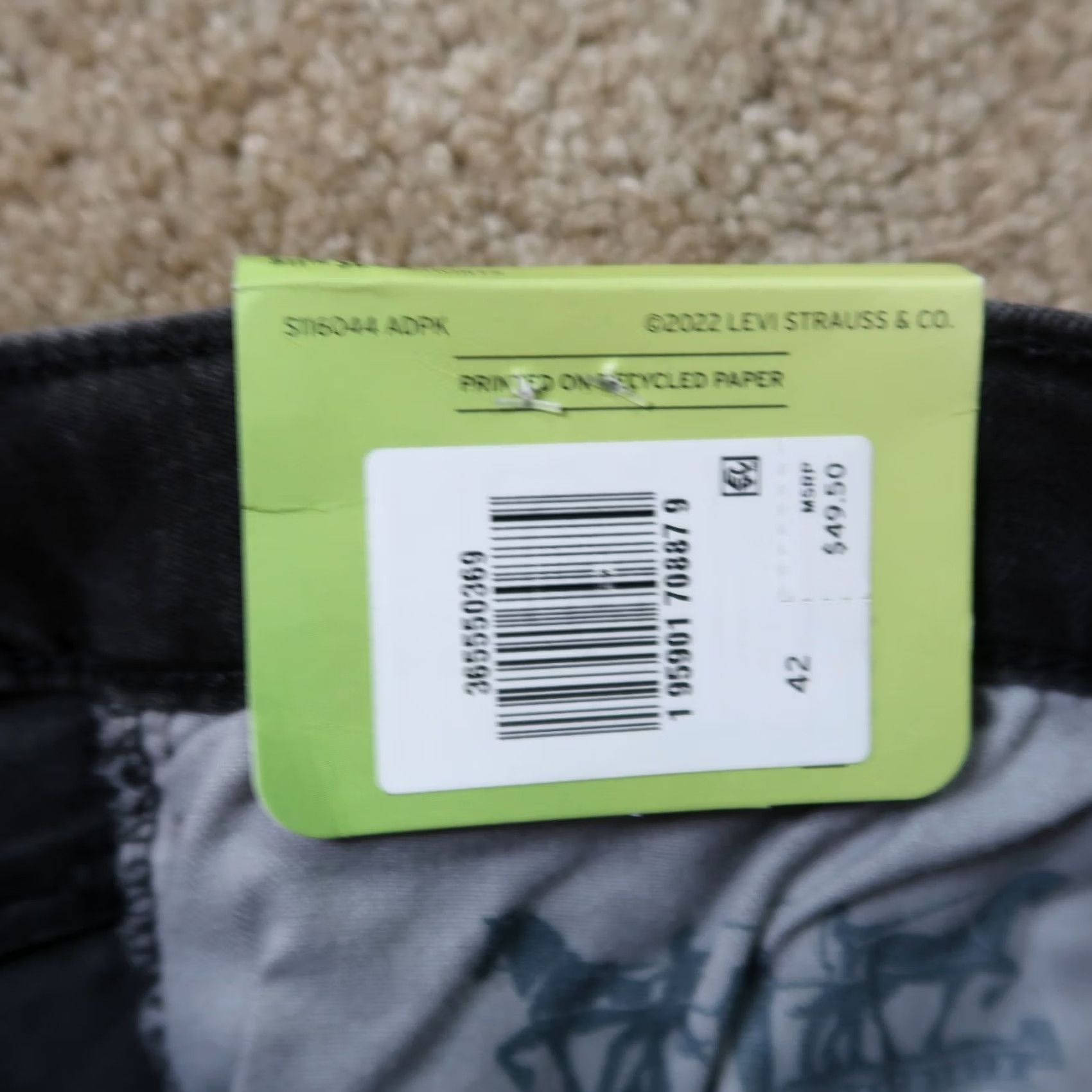 Levi's Levi's 511 Slim Cutoff Shorts Men's 42 Black Denim Flex Eco Performance new Bermuda Casual Slim 5-Pocket Mens Size US 42 / EU 58 - 3 Thumbnail