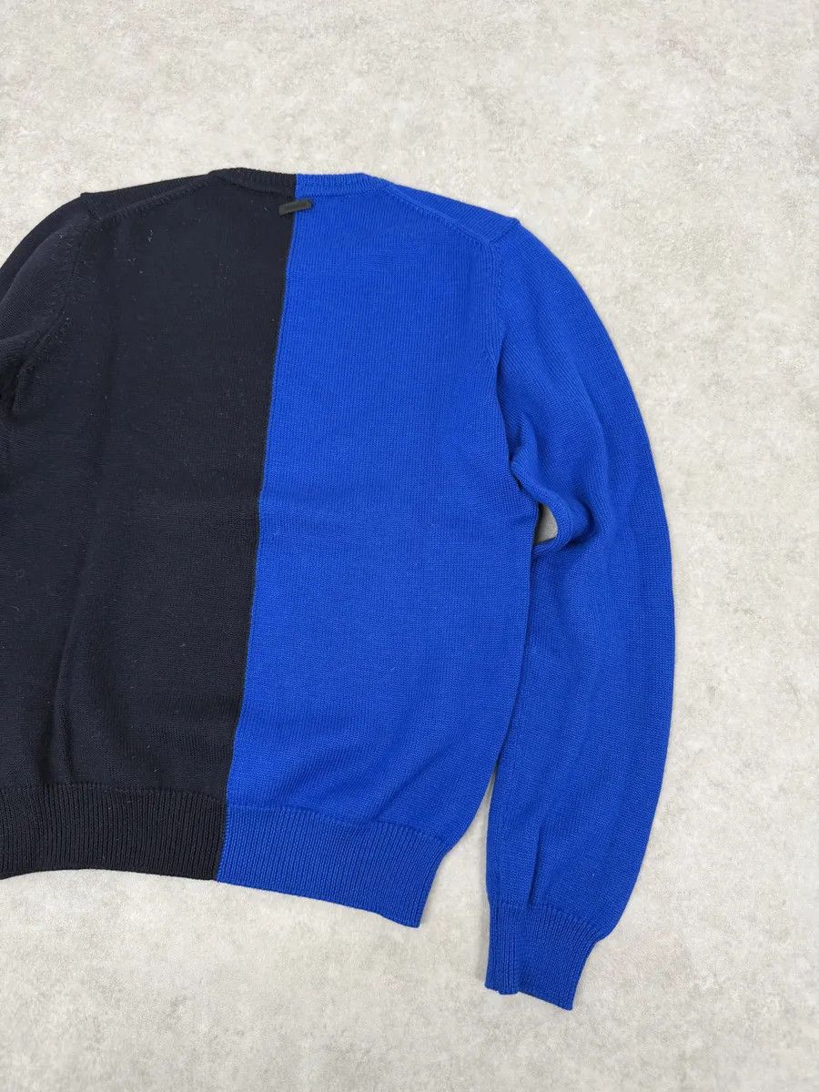 Dirk Bikkembergs 2000s Bikkembergs Two Tone Blue & Black Wool Sweater Size US S / EU 44-46 / 1 - 8 Thumbnail