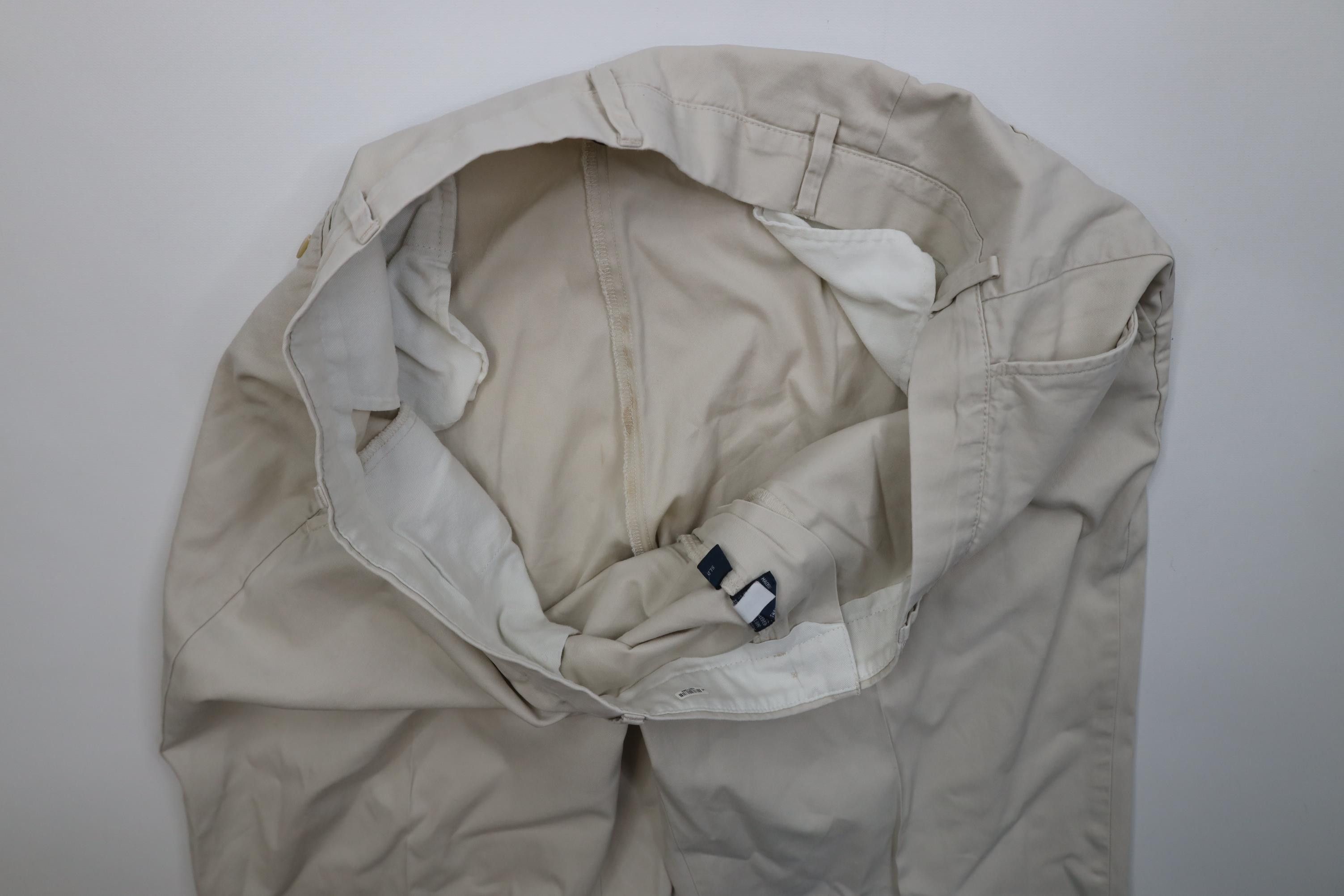Polo Ralph Lauren Vintage 90s Ralph Lauren Wide Leg Chino Pants Stone Cotton Size US 40 / EU 56 - 10 Thumbnail