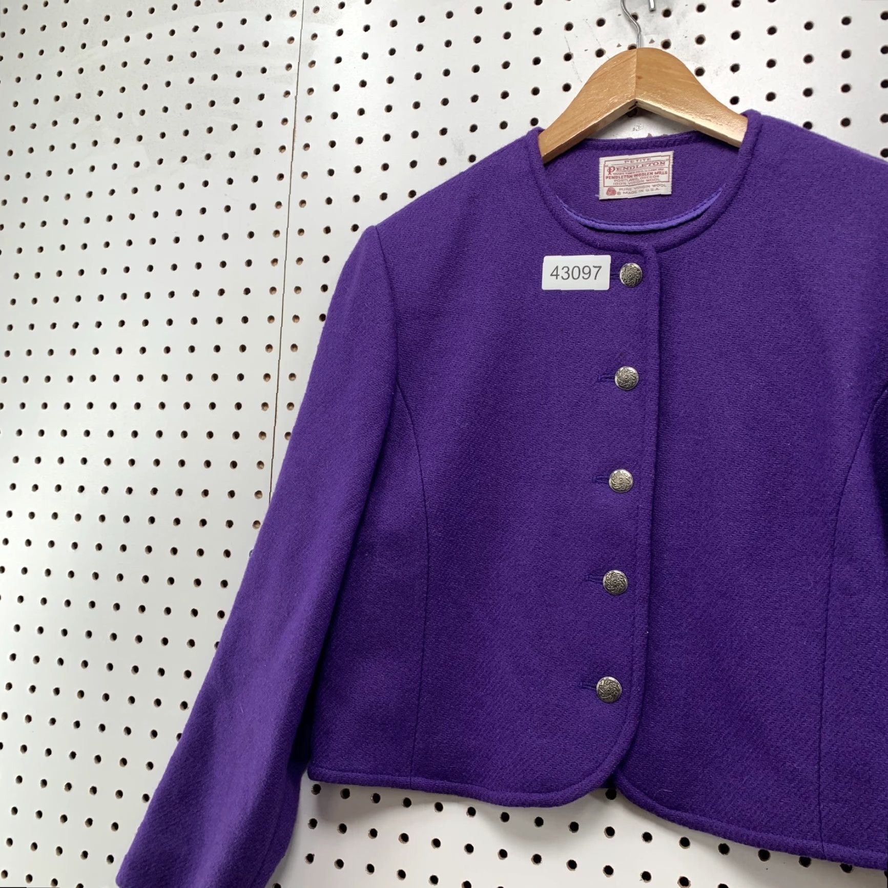 Pendleton VINTAGE Pendleton Wool Blazer Jacket Women's Medium Purple Cardigan USA Size M / US 6-8 / IT 42-44 - 2 Thumbnail