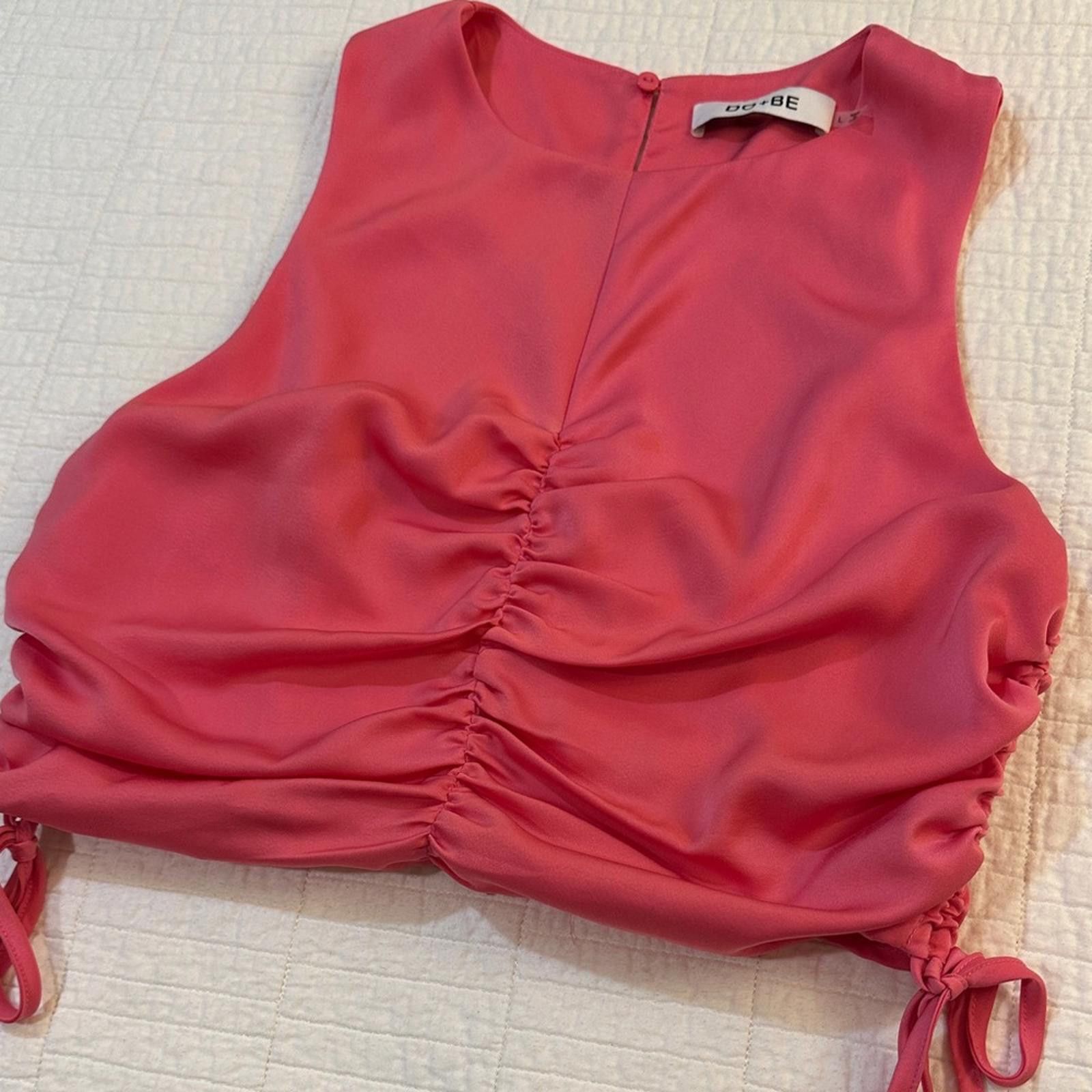 Other Do + Be Large Pink Ruched Women's Top Size L / US 10 / IT 46 - 3 Thumbnail