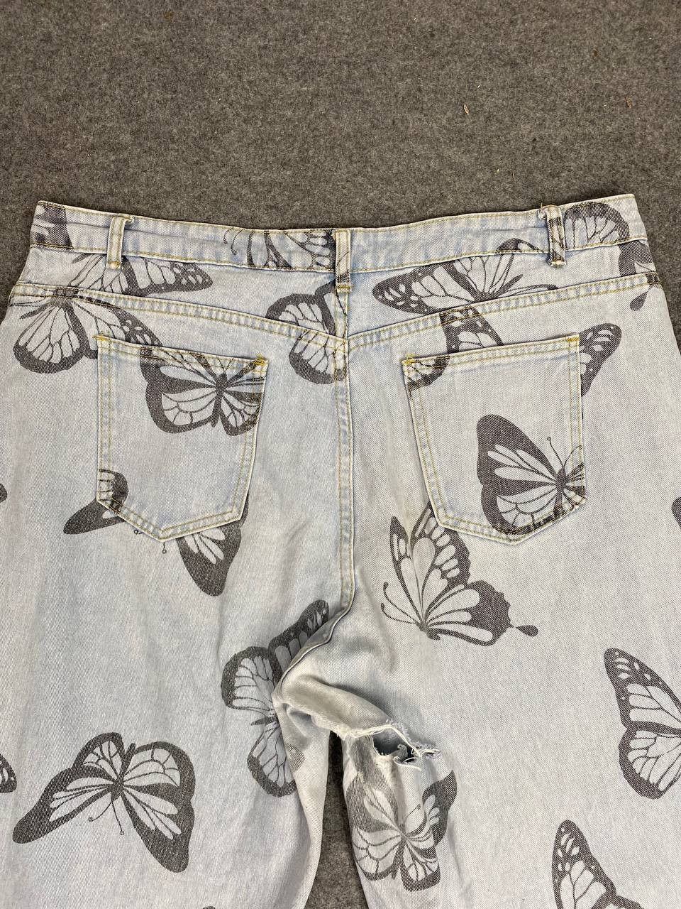 Japanese Brand japanese brand all over print butterfly denim Size 41" - 3 Thumbnail