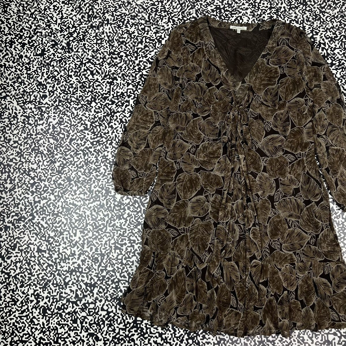 Laura Ashley Vintage Y2K Laura Ashley Silk Retro Luxury Style Maxi Dress Size XXL / US 16-18 / IT 52-54 - 5 Thumbnail