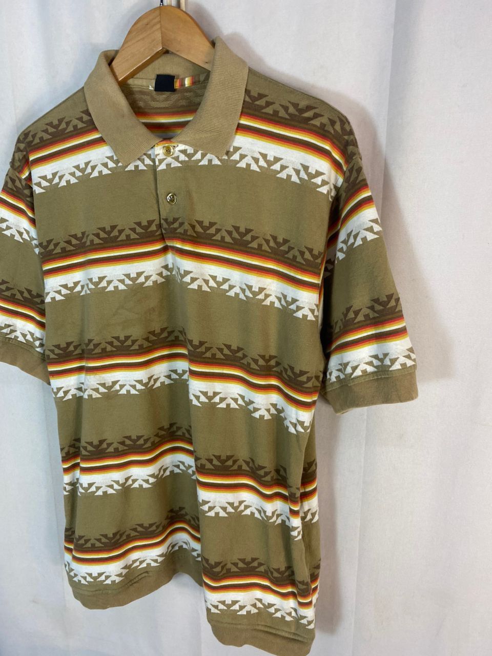 Japanese Brand × Native Unisex 🔥Fullprint native ringer polo shirt Size US M / EU 48-50 / 2 - 3 Thumbnail