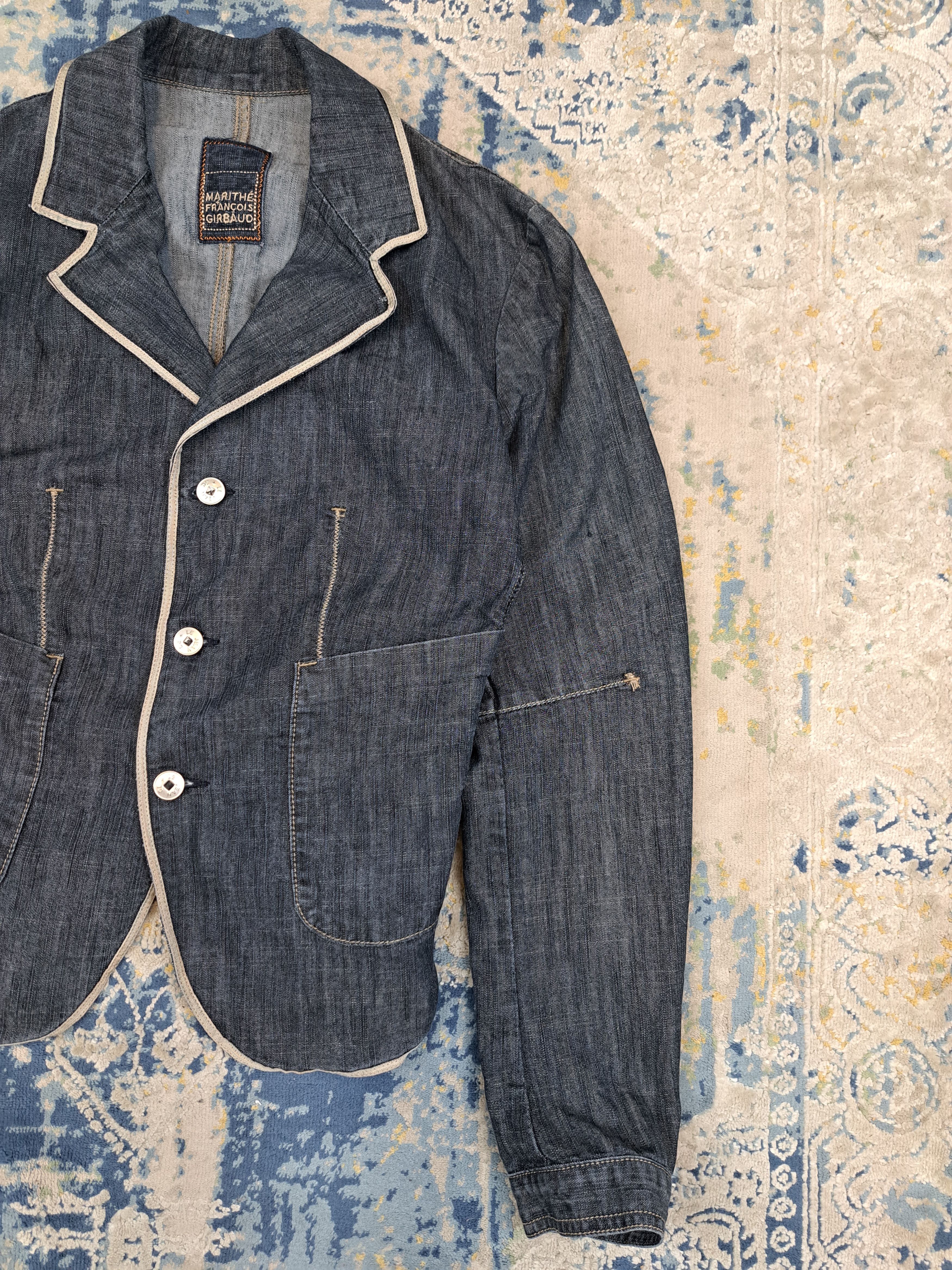Marithe + Francois Girbaud Marithe Francois Girbaud Short Denim Blazer Jacket Archive Size M / US 6-8 / IT 42-44 - 4 Thumbnail