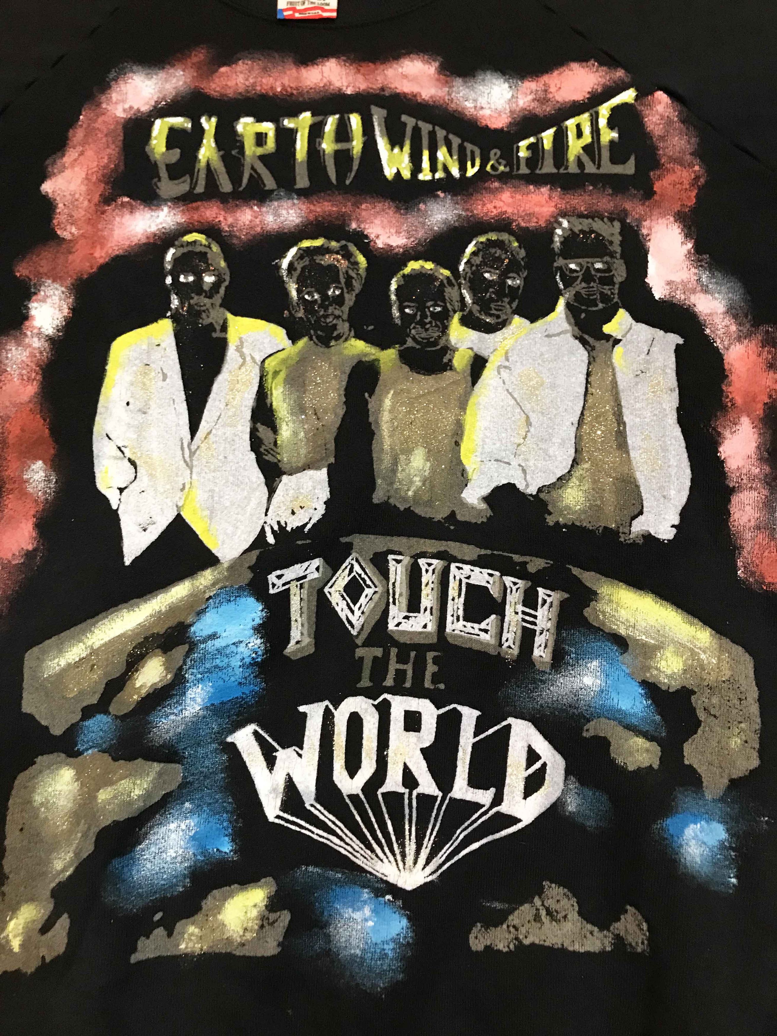 Fruit Of The Loom × Vintage Vintage Earth Wind and Fire Touch the World Sweatshirt Size US XL / EU 56 / 4 - 2 Thumbnail