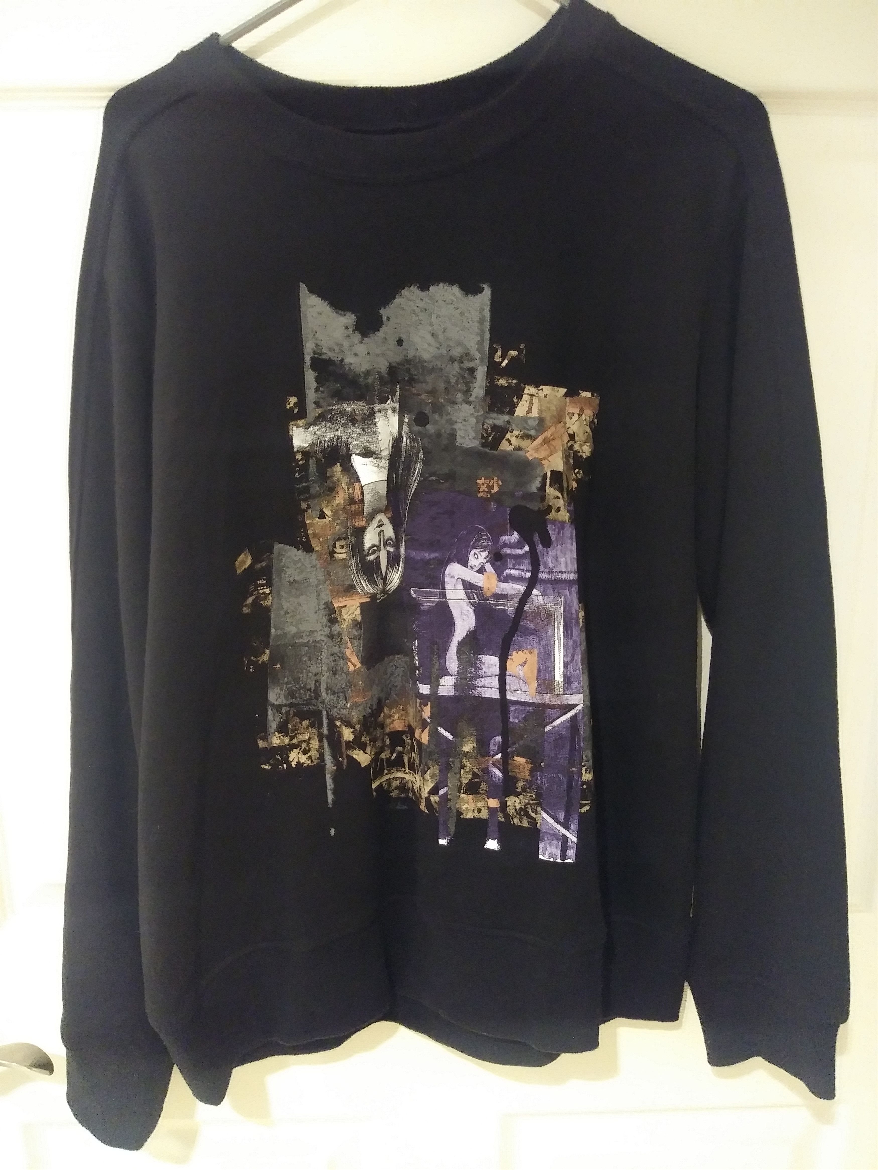 image of Junji Ito X Yohji Yamamoto Tomie Master Collection Sweater in Black, Men's (Size Medium)
