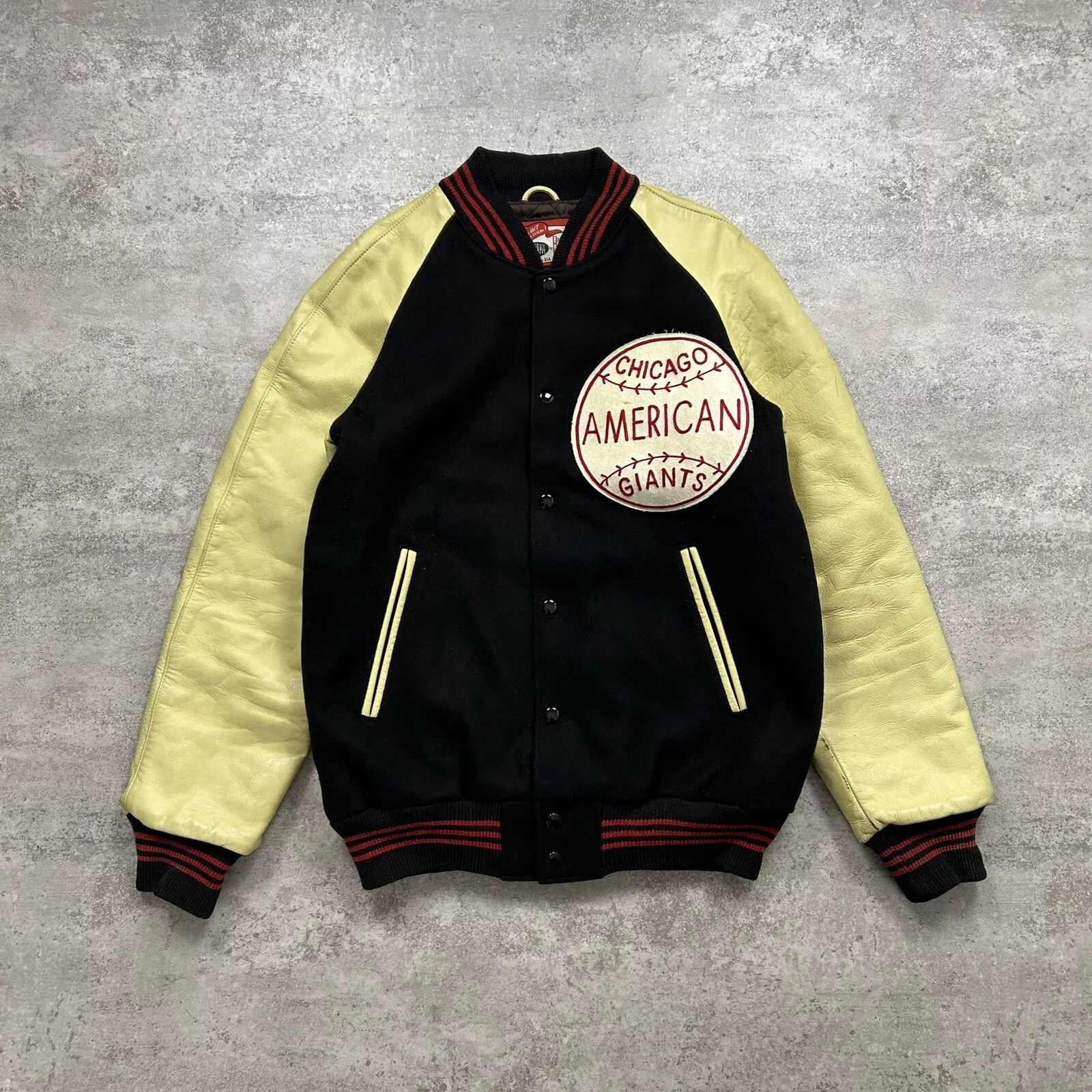 Vintage CHICAGO AMERICAN GIANTS EBBETS FIELD FLANNELS VARSITY JACKET Size US M / EU 48-50 / 2 - 1 Thumbnail