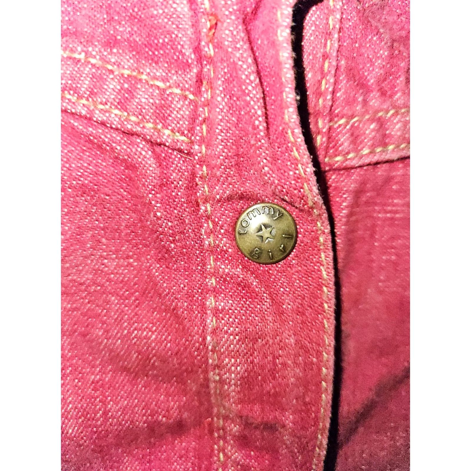 Tommy Hilfiger Tommy Hilfiger Jacket Juniors M Red Denim Cropped Casual Button Up Womens Small/Medium? Size M / US 6-8 / IT 42-44 - 5 Thumbnail